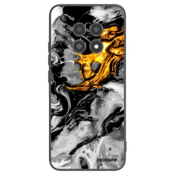 Picasee Realme 12X Hülle - Schwarzes Silikon - Black Gold 2