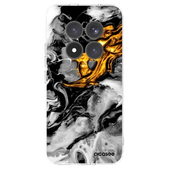 Picasee Xiaomi Redmi Note 15 Pro+ Hülle - Transparentes Silikon - Black Gold 2
