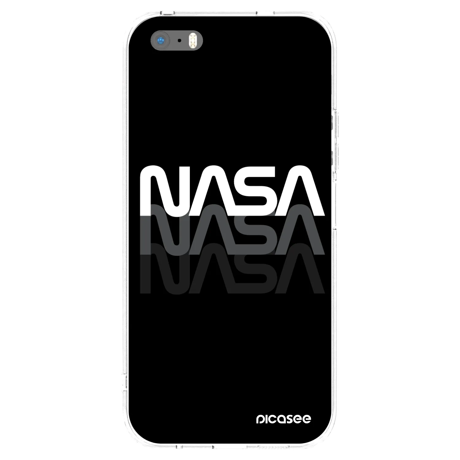 Picasee Apple iPhone 5/5S/SE Hülle - Transparentes Silikon - NASA Triple