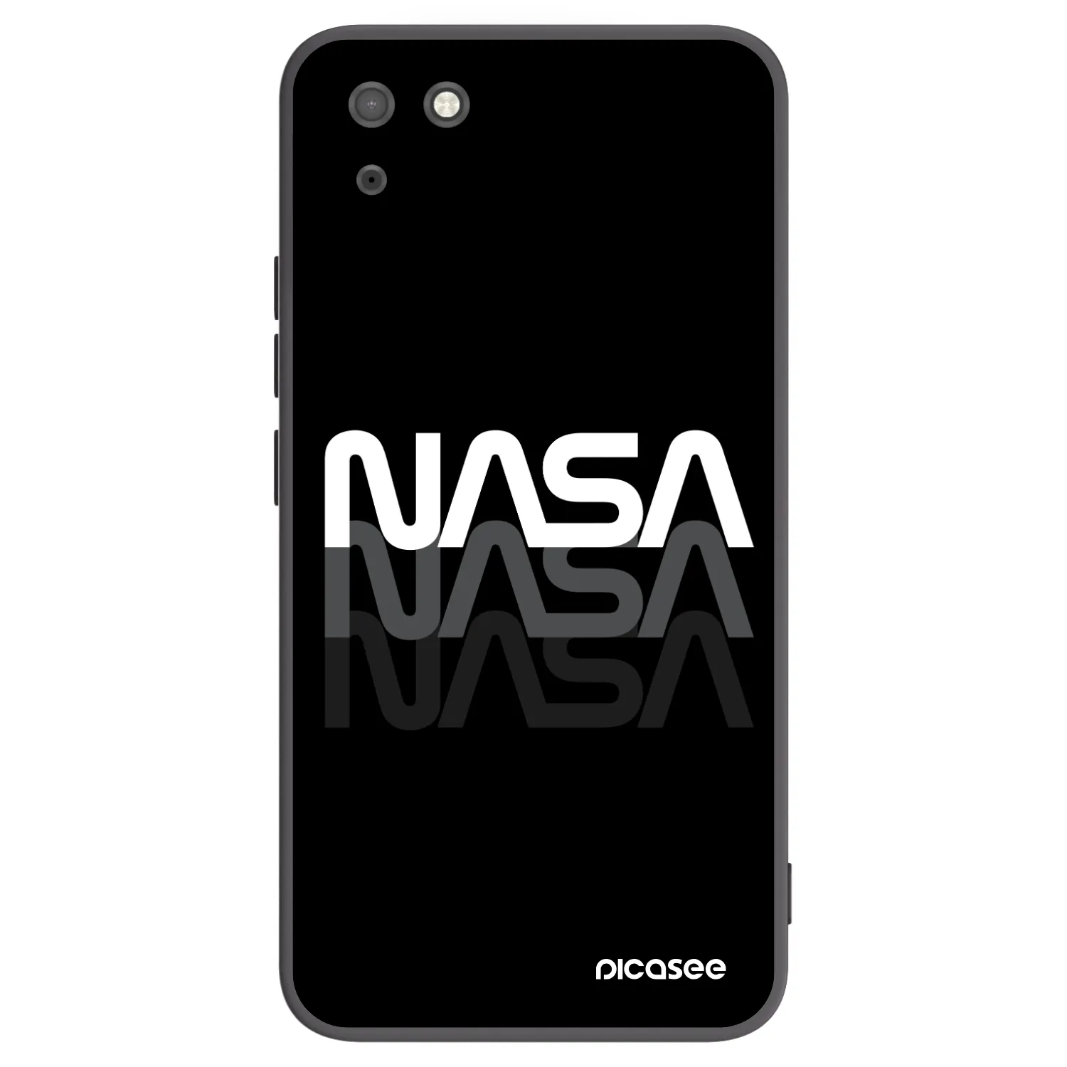 Picasee Huawei Y5P Hülle - Schwarzes Silikon - NASA Triple