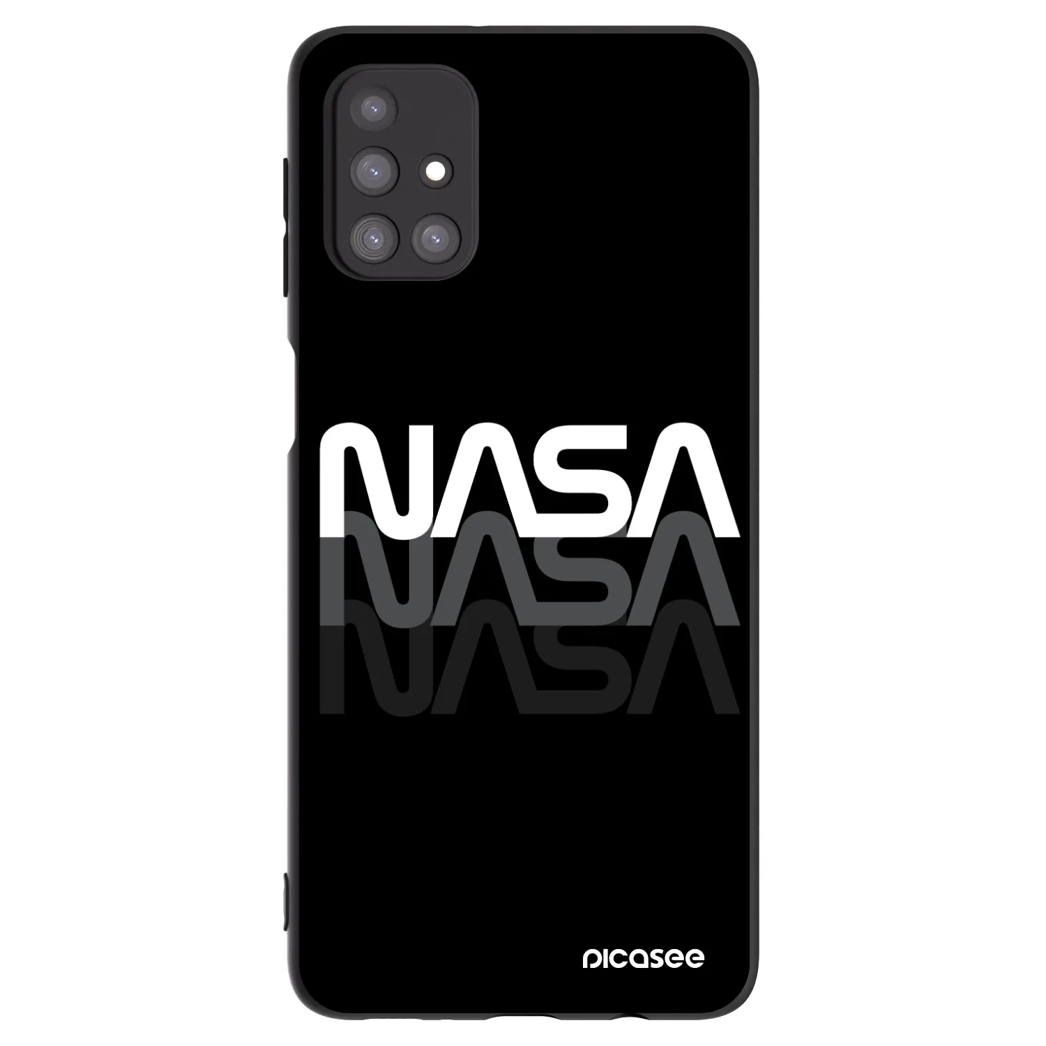 Picasee Samsung Galaxy M31s Hülle - Schwarzes Silikon - NASA Triple