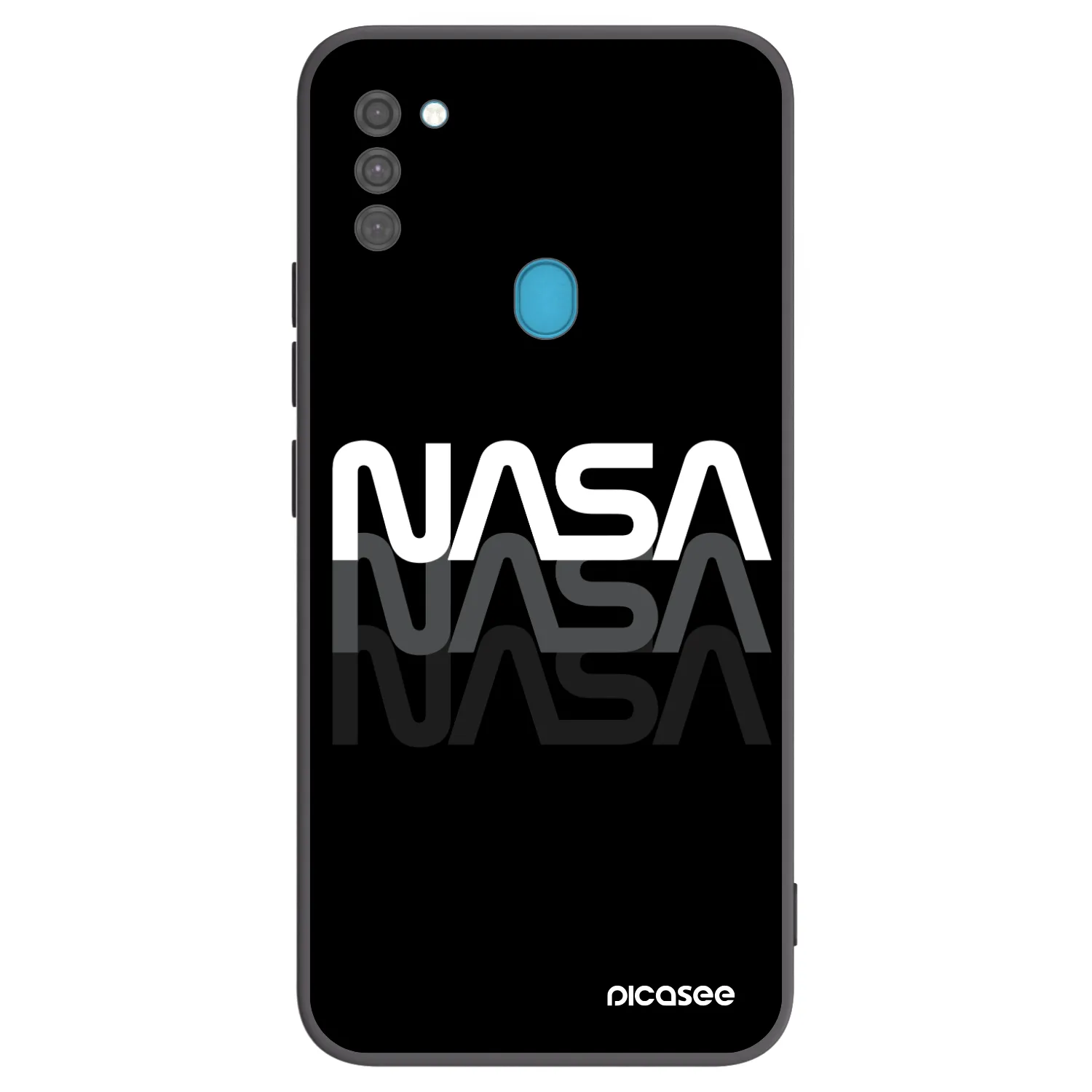 Picasee Samsung Galaxy M11 Hülle - Schwarzes Silikon - NASA Triple