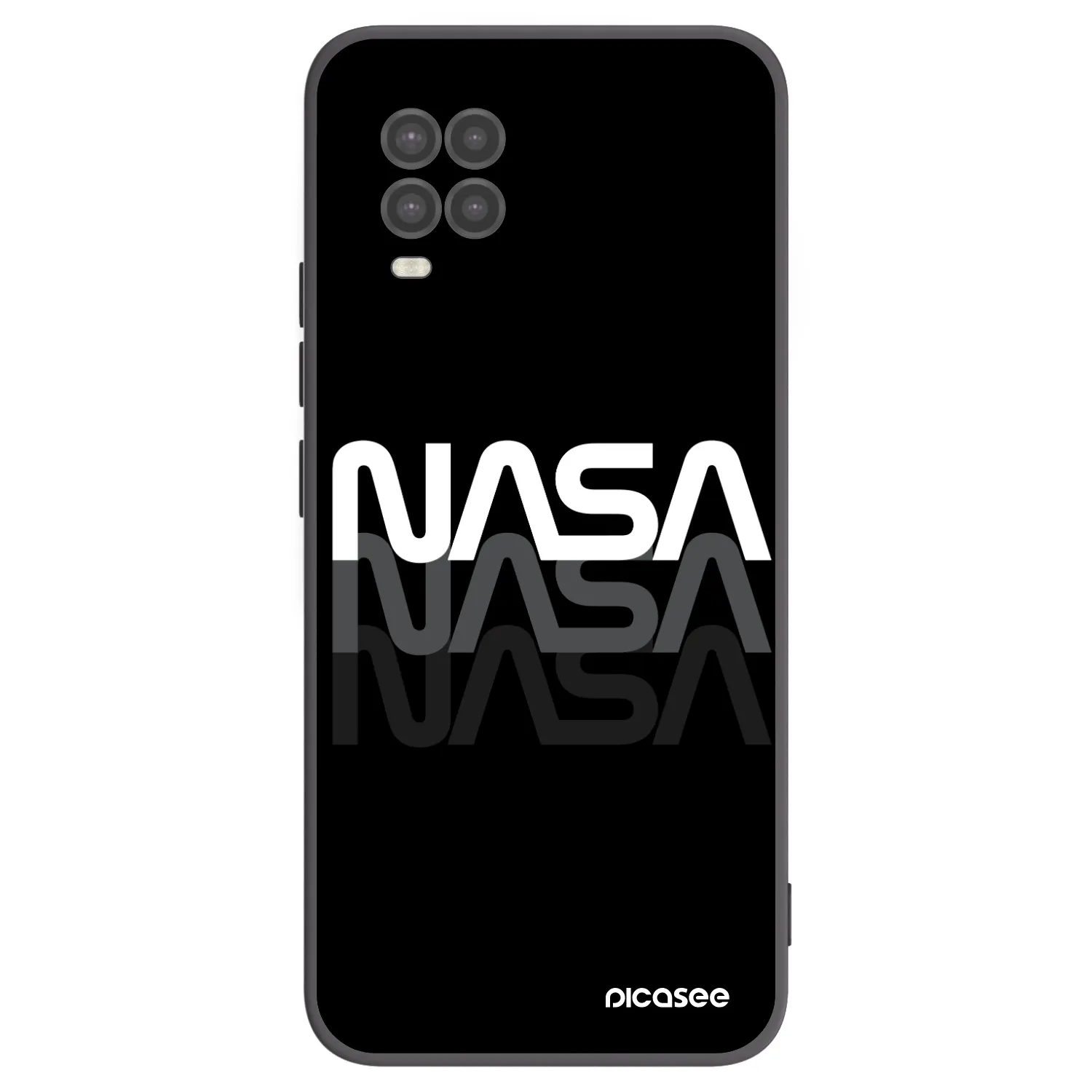 Picasee Xiaomi Mi 10 Lite Hülle - Schwarzes Silikon - NASA Triple