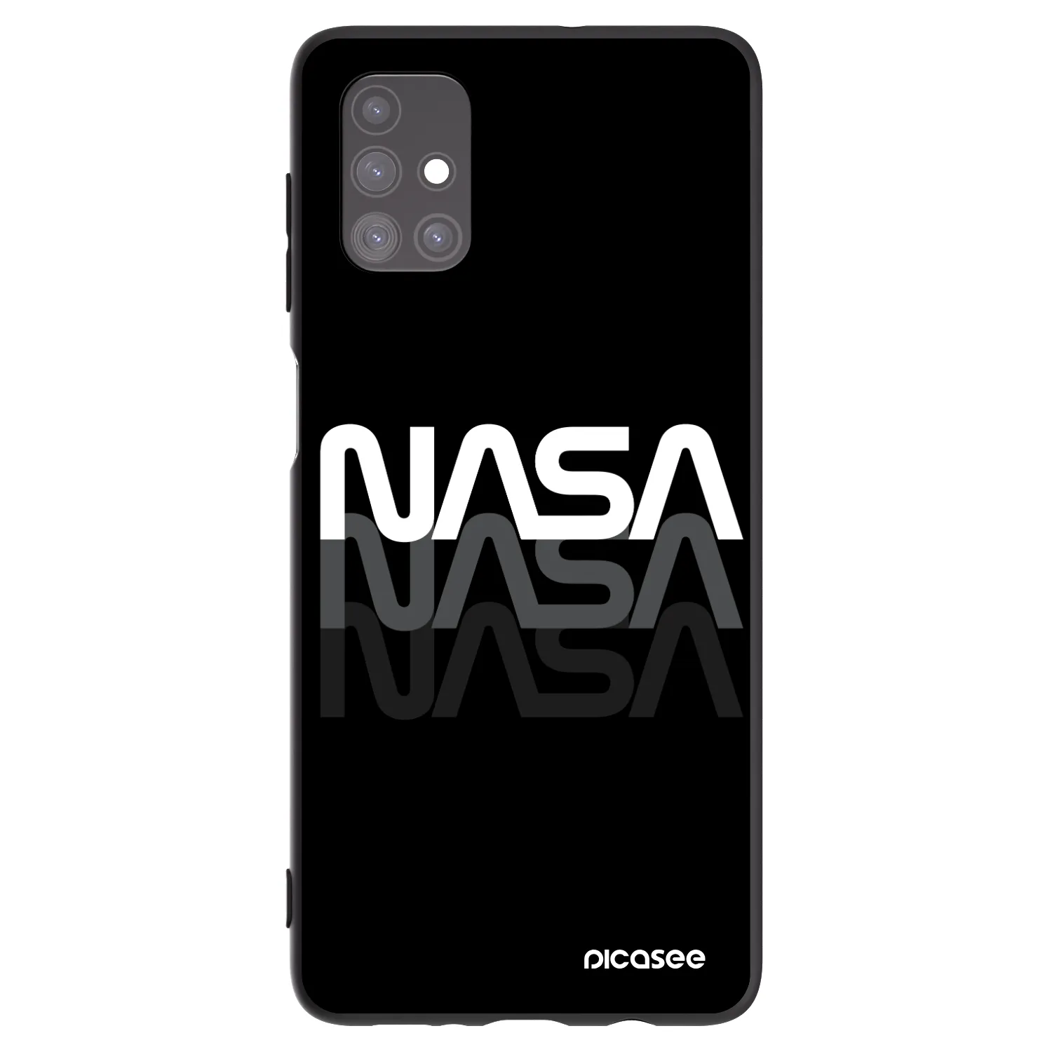 Picasee Samsung Galaxy M51 M515F Hülle - Schwarzes Silikon - NASA Triple