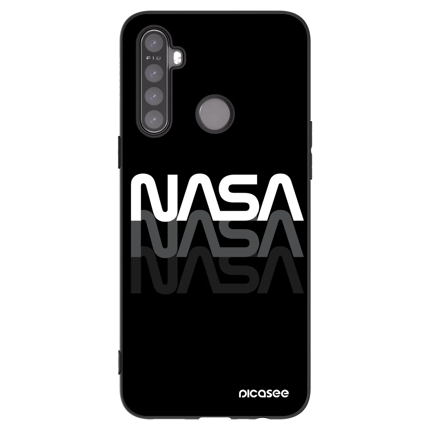 Picasee Realme 6i Hülle - Schwarzes Silikon - NASA Triple
