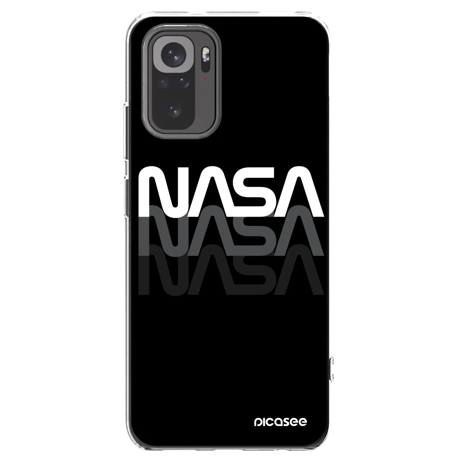 Picasee Xiaomi Redmi Note 10S Hülle - Transparentes Silikon - NASA Triple
