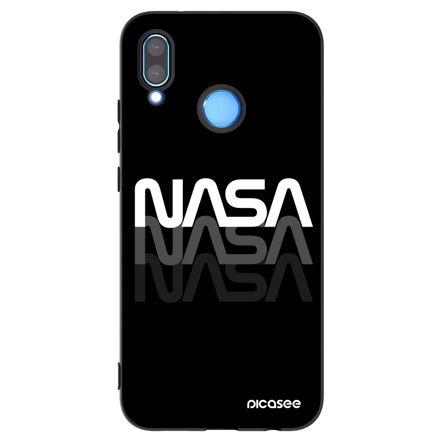 Picasee Huawei P20 Lite Hülle - Schwarzes Silikon - NASA Triple