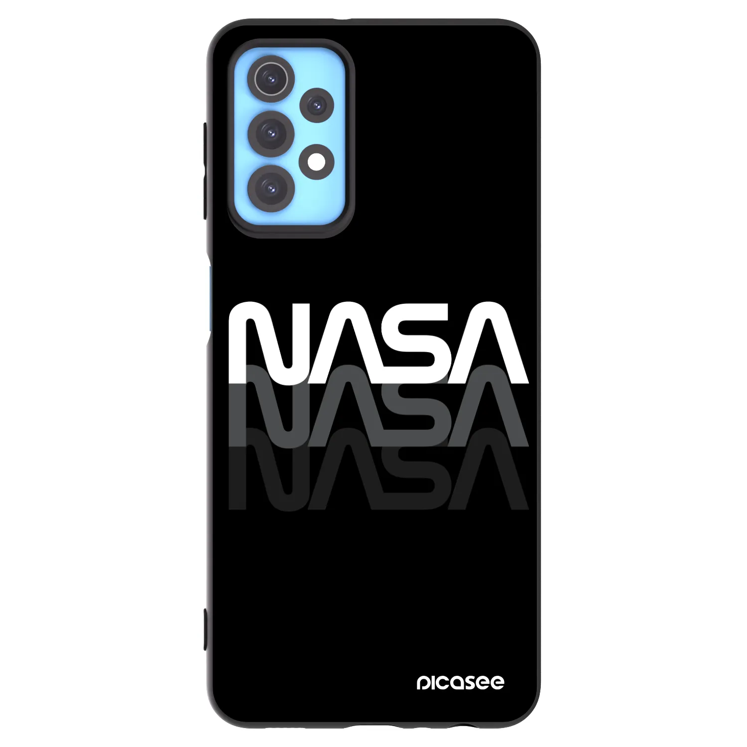 Picasee Samsung Galaxy A32 4G SM-A325F Hülle - Schwarzes Silikon - NASA Triple