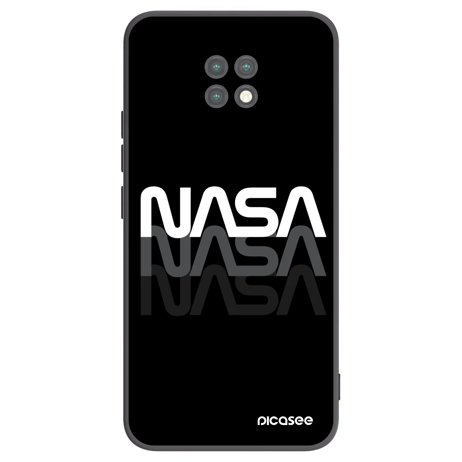Picasee Xiaomi Redmi Note 9T Hülle - Schwarzes Silikon - NASA Triple
