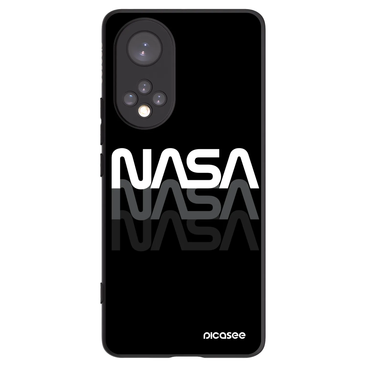 Picasee Honor 50 5G Hülle - Schwarzes Silikon - NASA Triple