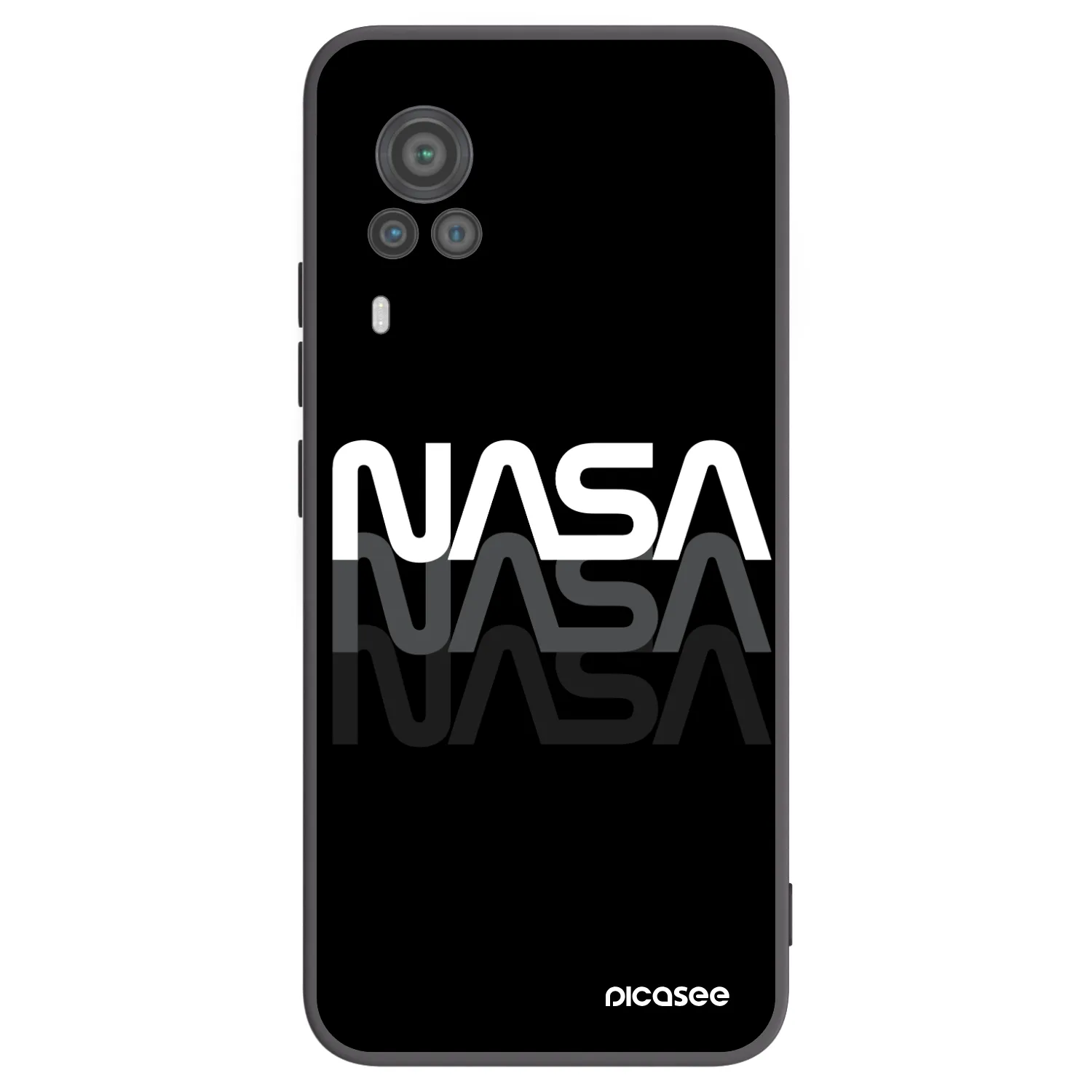 Picasee Vivo X60 Pro 5G Hülle - Schwarzes Silikon - NASA Triple
