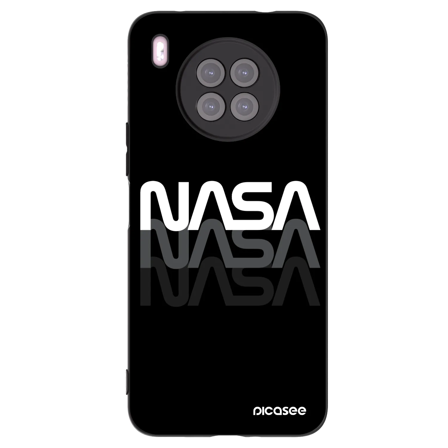 Picasee Huawei Nova 8i Hülle - Schwarzes Silikon - NASA Triple