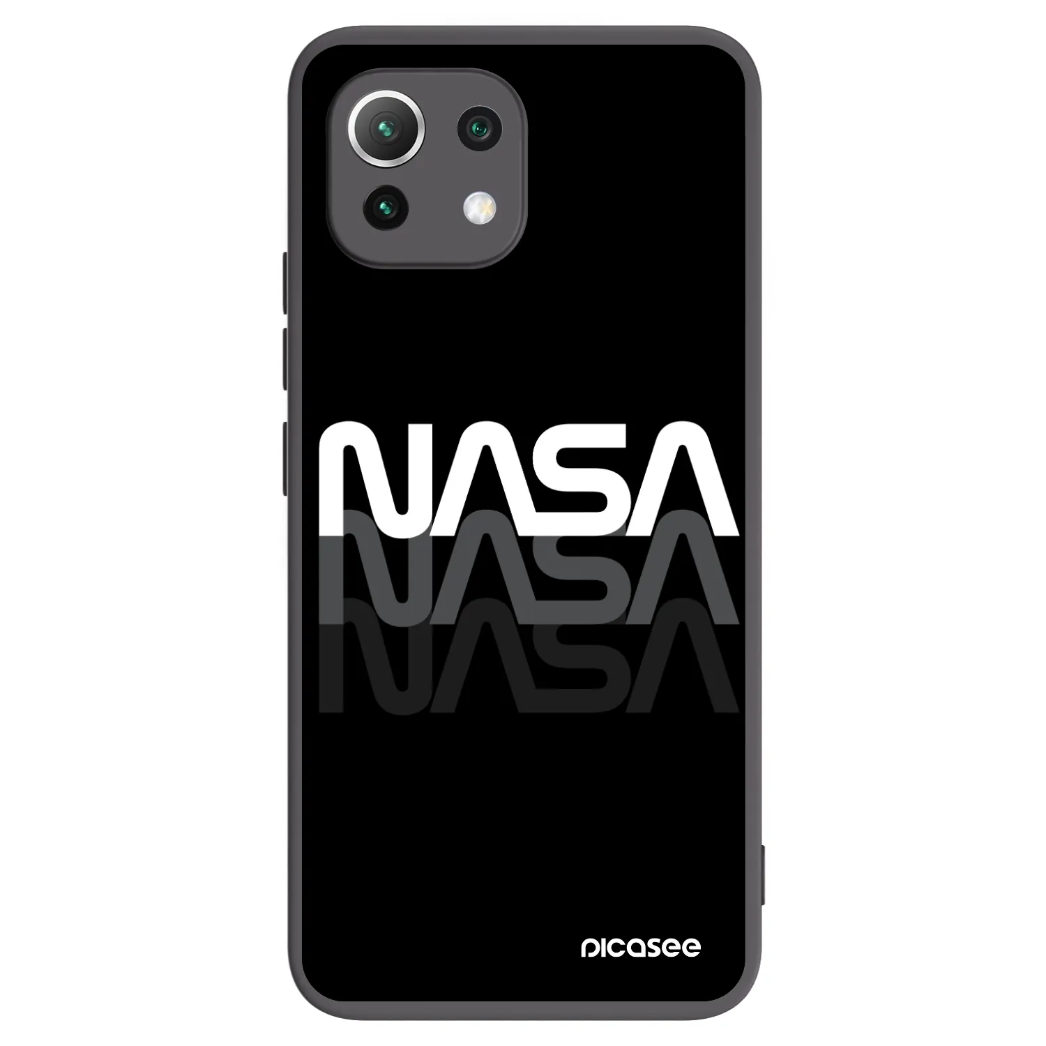 Picasee Xiaomi 11 Lite 5G NE Hülle - Schwarzes Silikon - NASA Triple