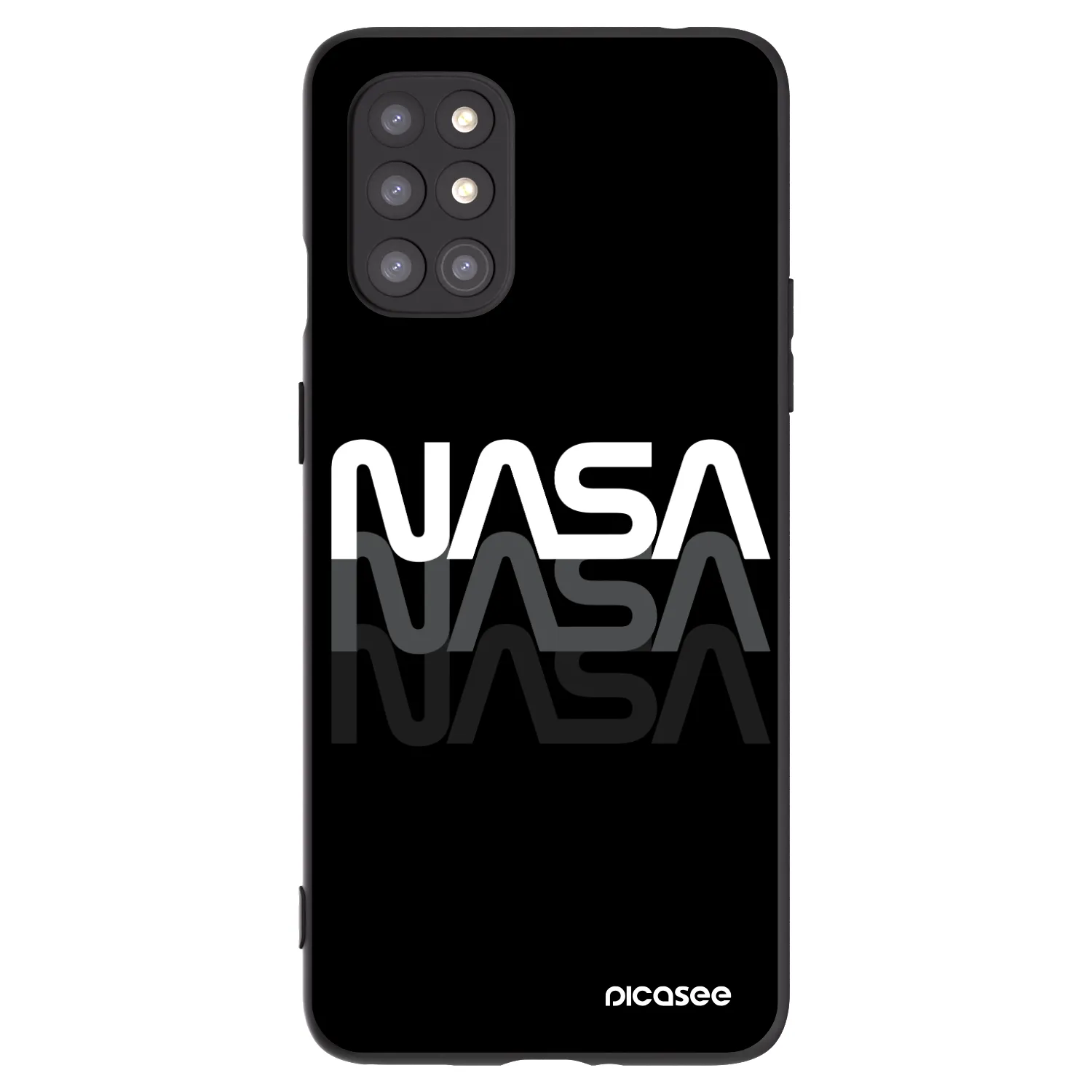 Picasee OnePlus 8T Hülle - Schwarzes Silikon - NASA Triple