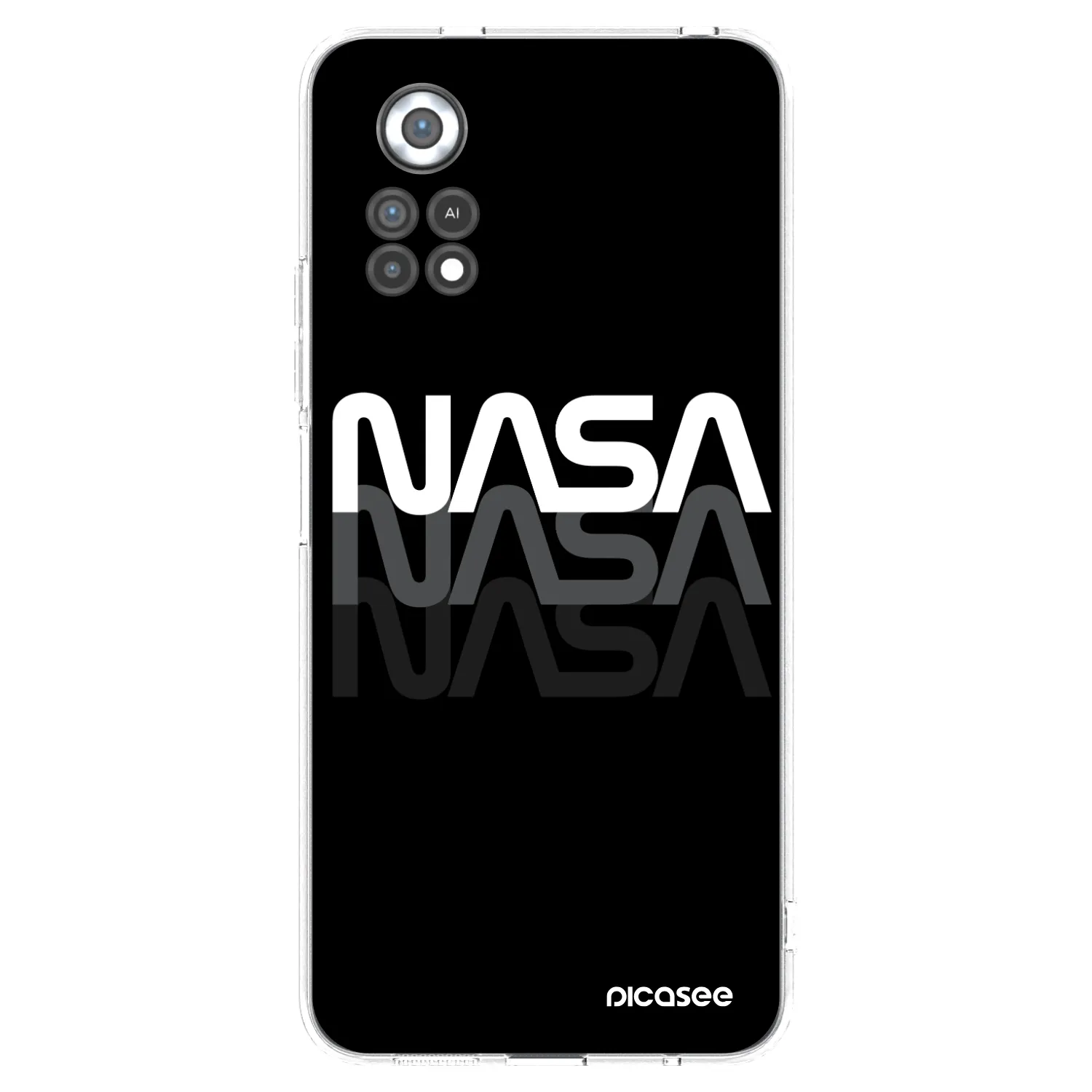 Picasee Xiaomi Poco X4 Pro 5G Hülle - Transparentes Silikon - NASA Triple