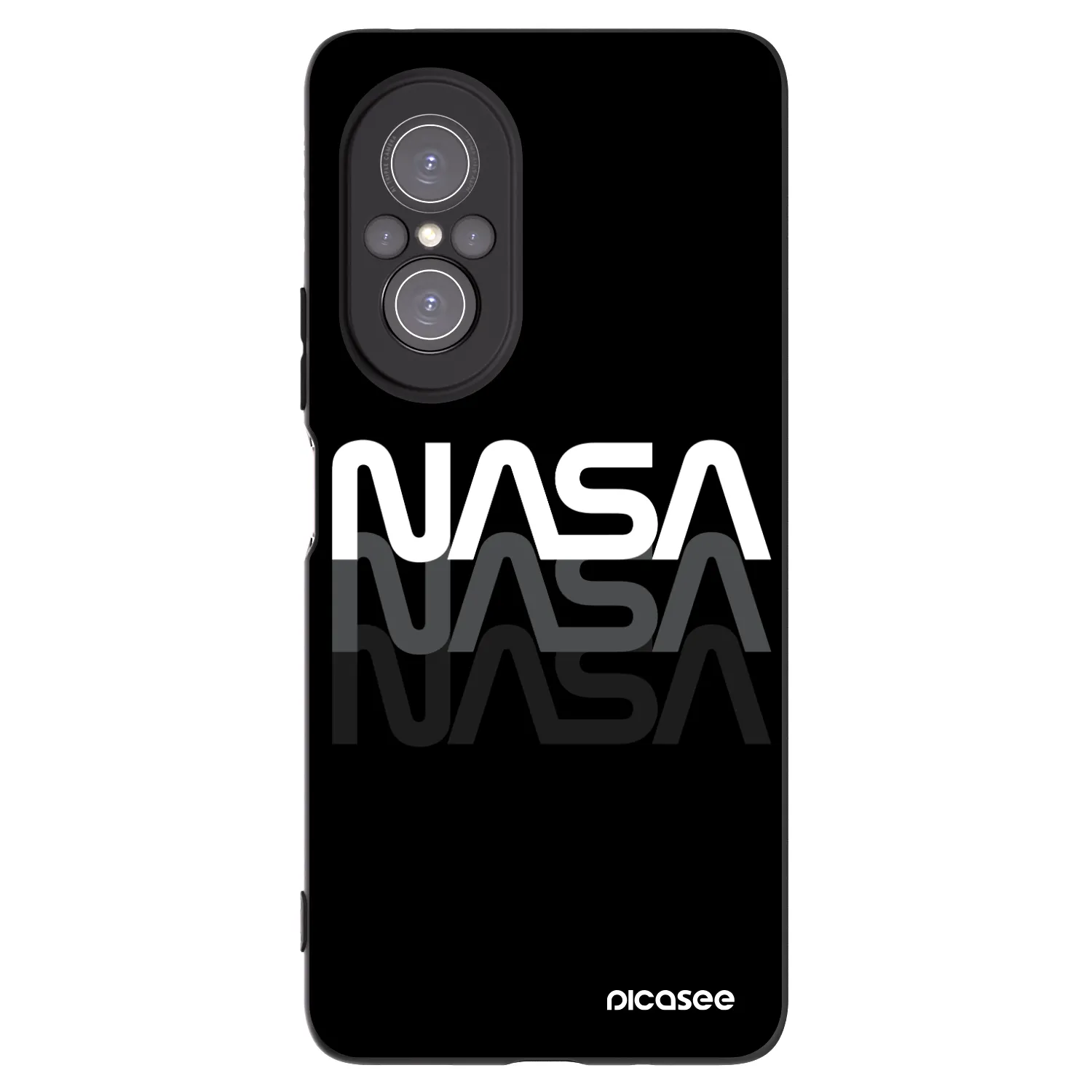Picasee Huawei Nova 9 SE Hülle - Schwarzes Silikon - NASA Triple