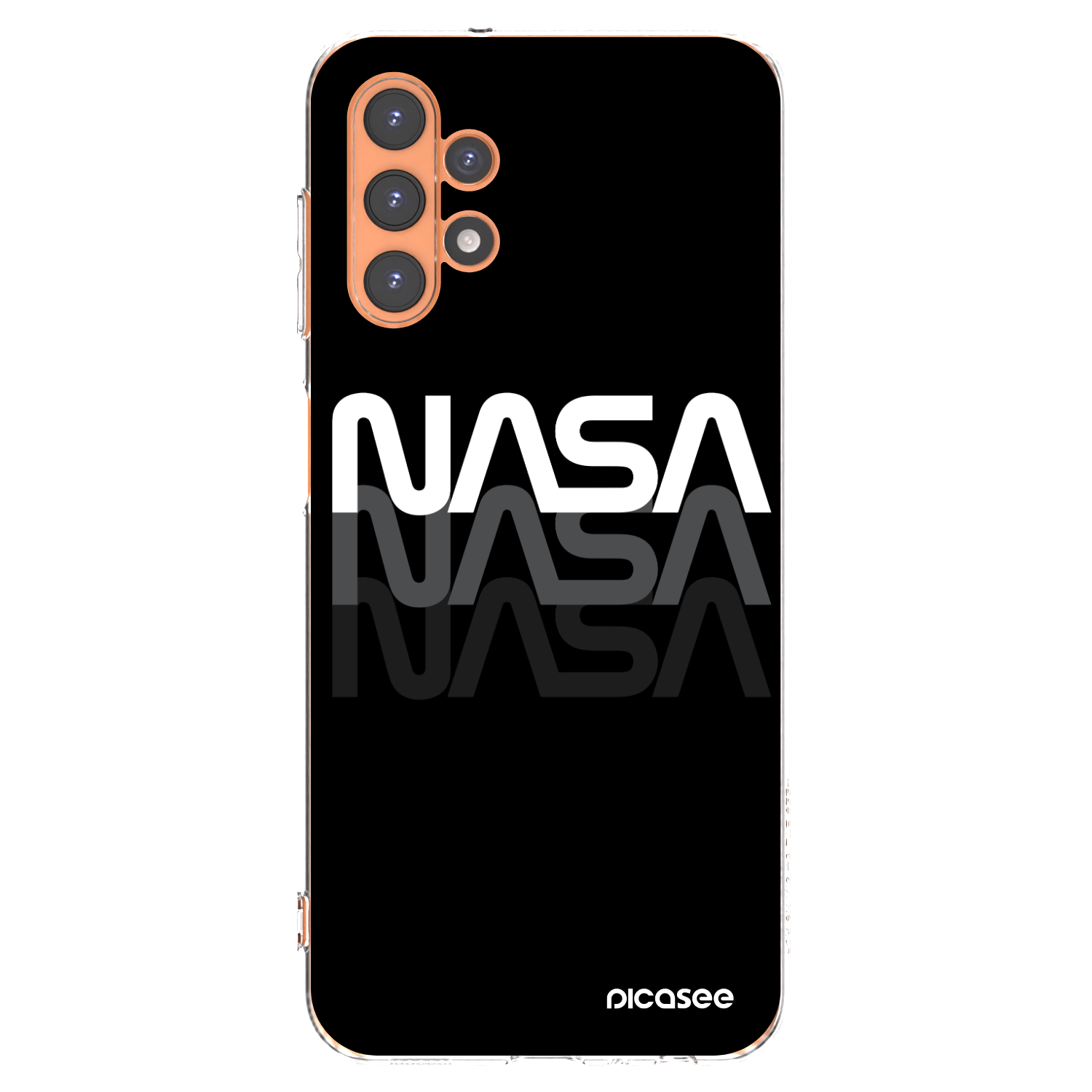Picasee Samsung Galaxy A13 4G A135 Hülle - Transparentes Silikon - NASA Triple