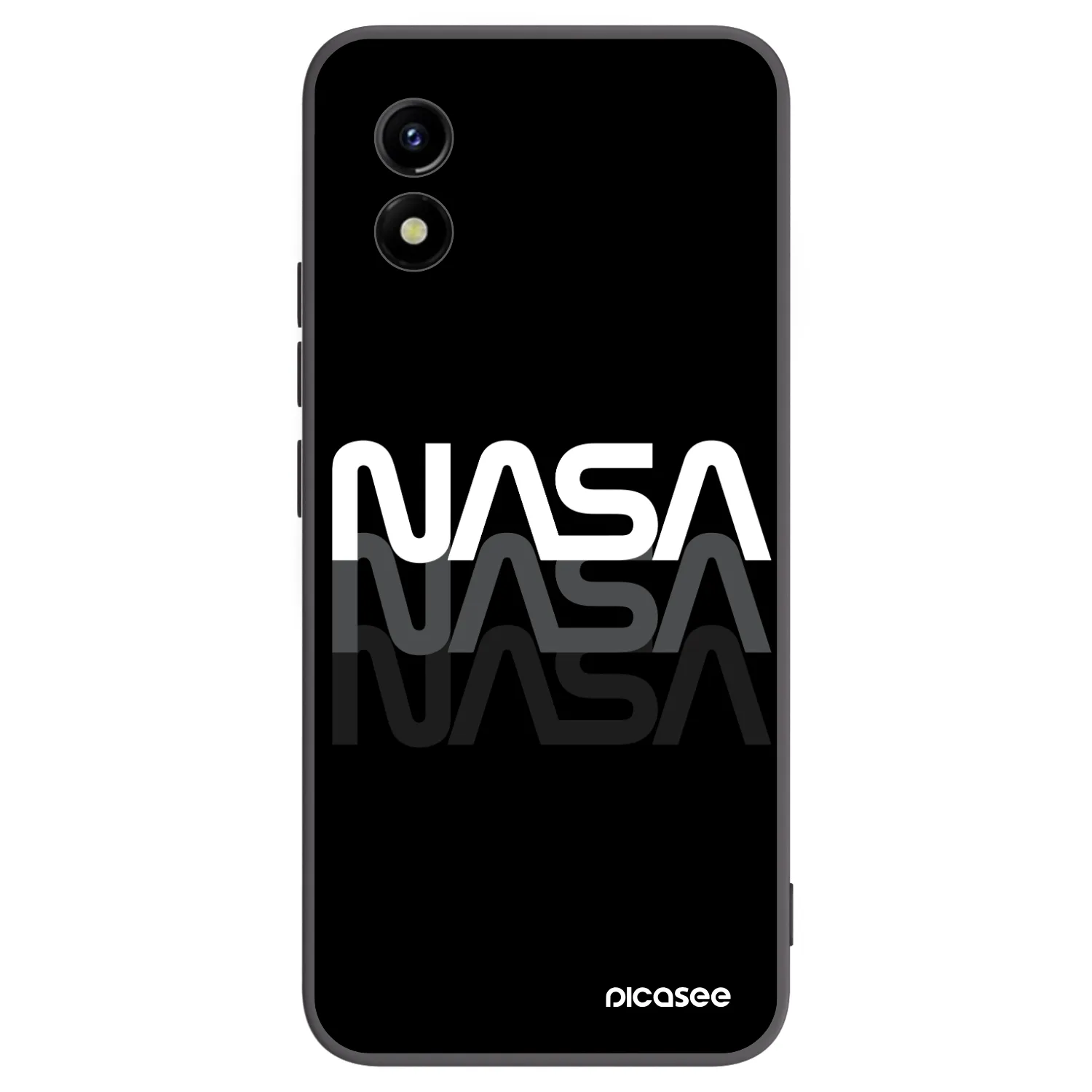Picasee Vivo Y01 Hülle - Schwarzes Silikon - NASA Triple