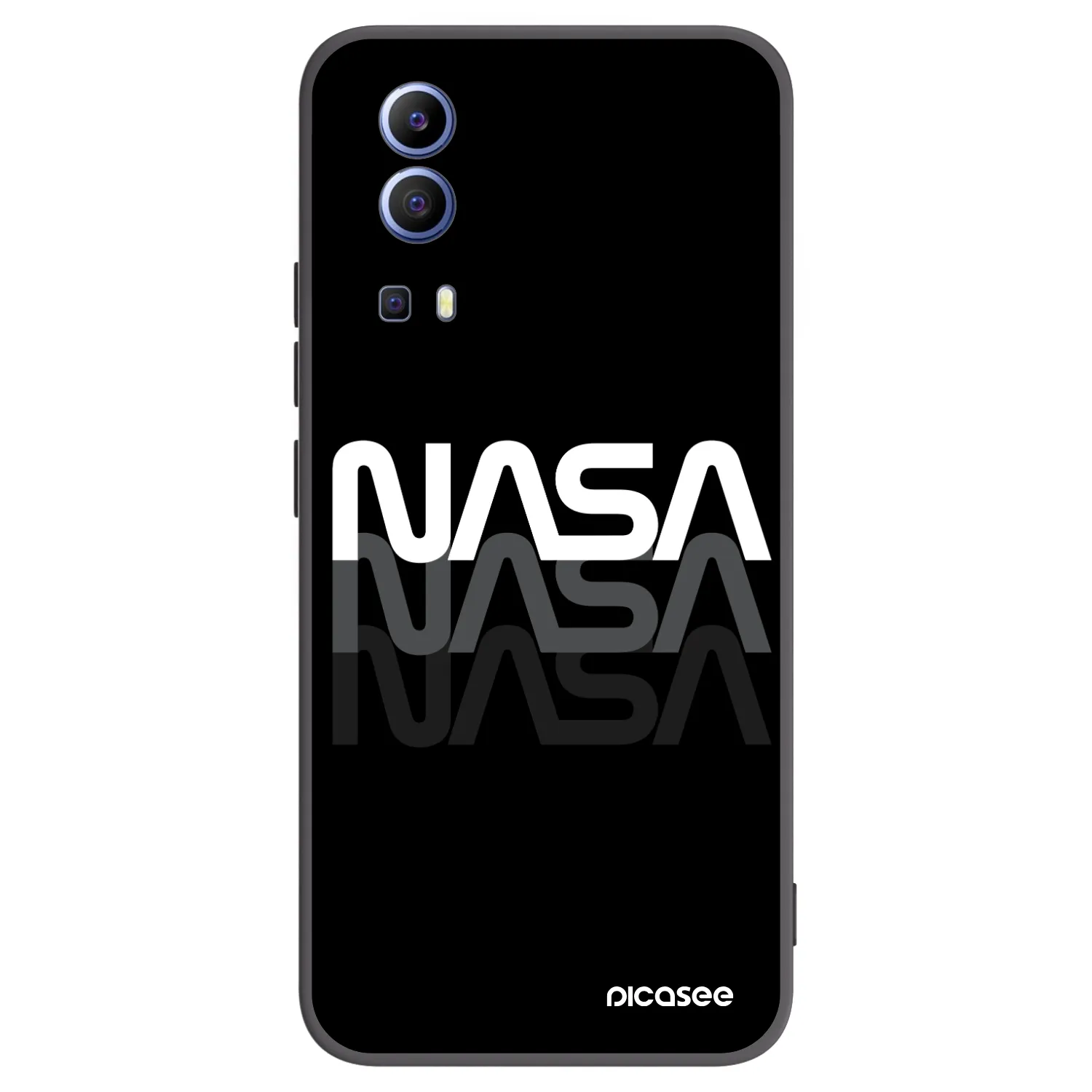 Picasee Vivo Y52 5G Hülle - Schwarzes Silikon - NASA Triple