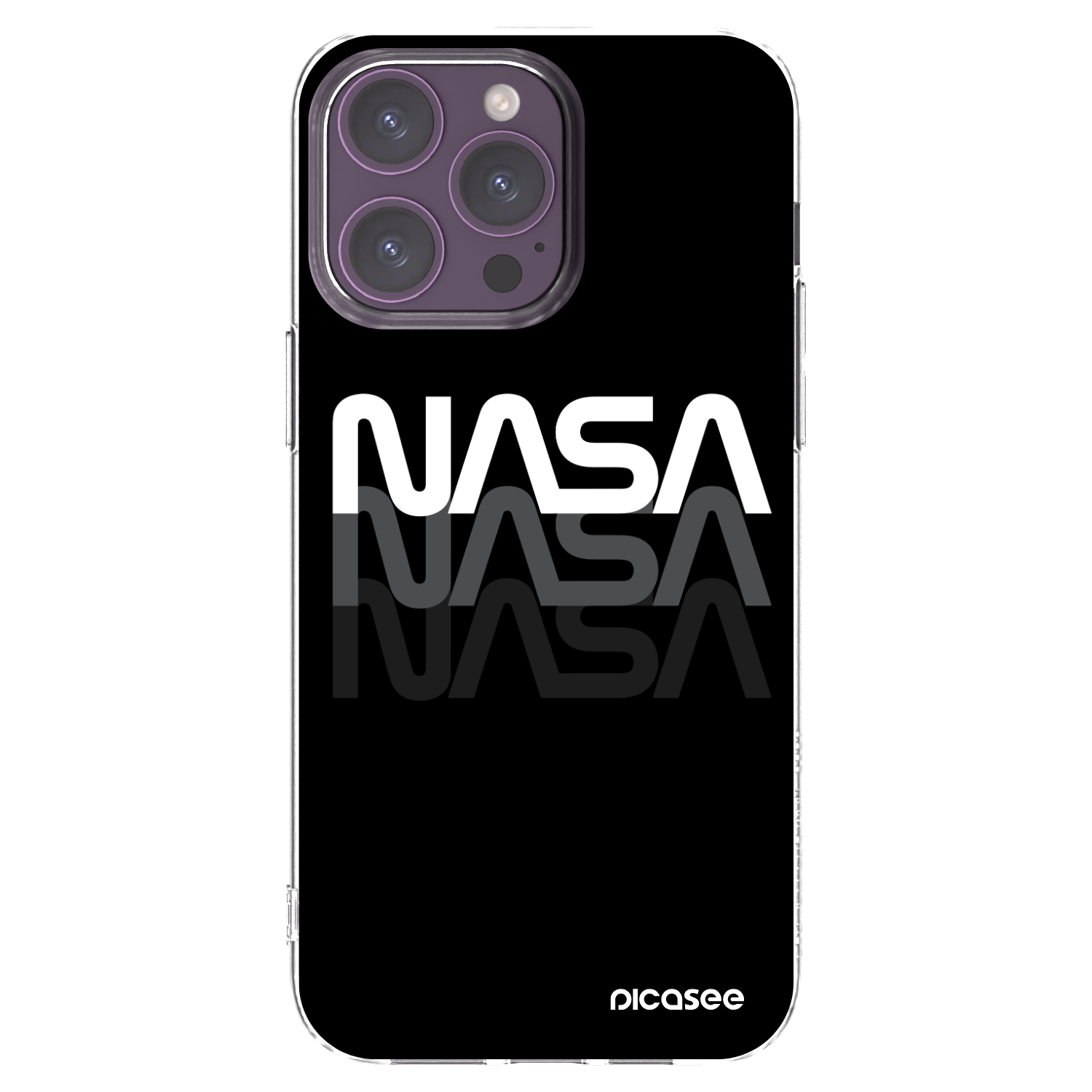 Picasee Apple iPhone 14 Pro Max Hülle - Transparentes Silikon - NASA Triple