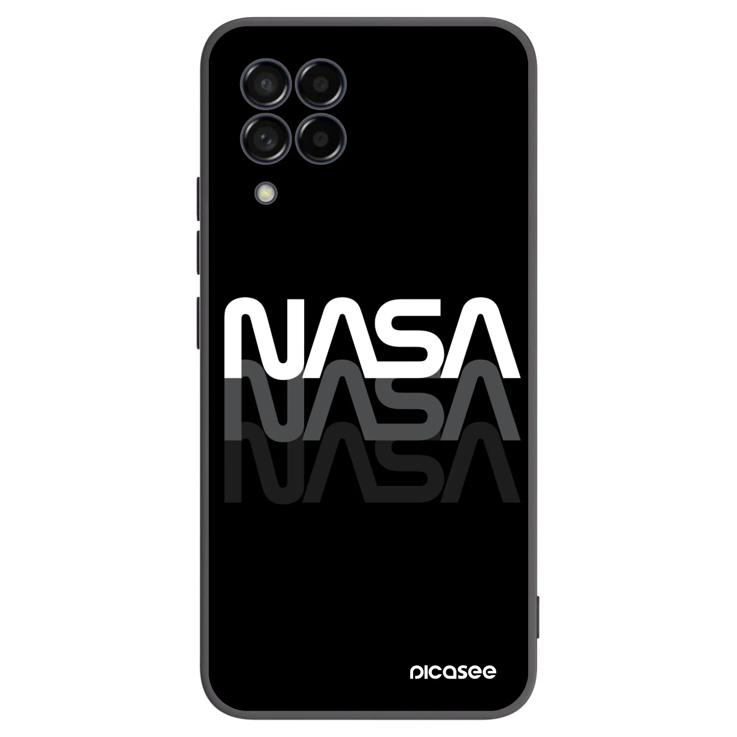 Picasee Samsung Galaxy M53 5G Hülle - Schwarzes Silikon - NASA Triple