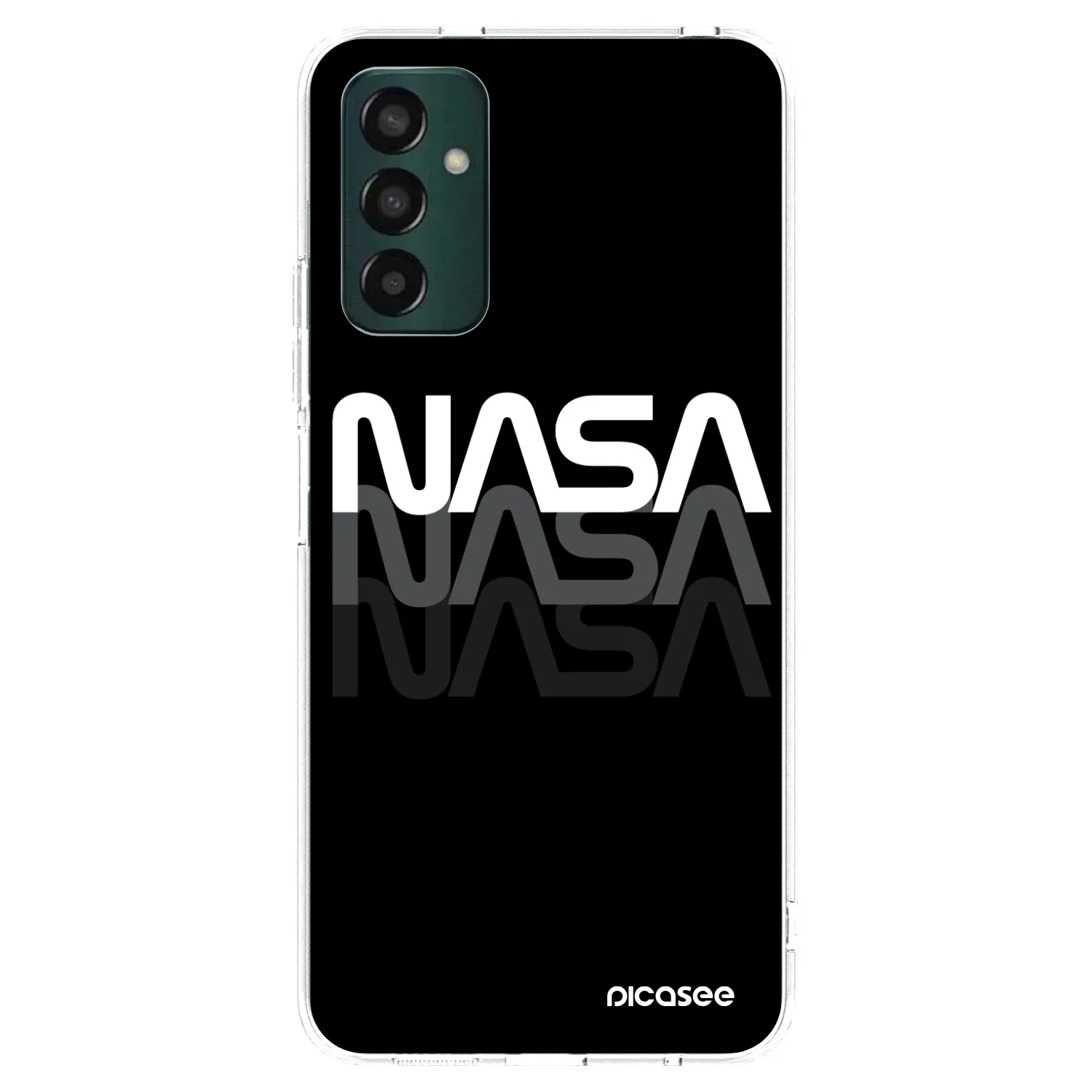 Picasee Samsung Galaxy M13 M135F Hülle - Transparentes Silikon - NASA Triple