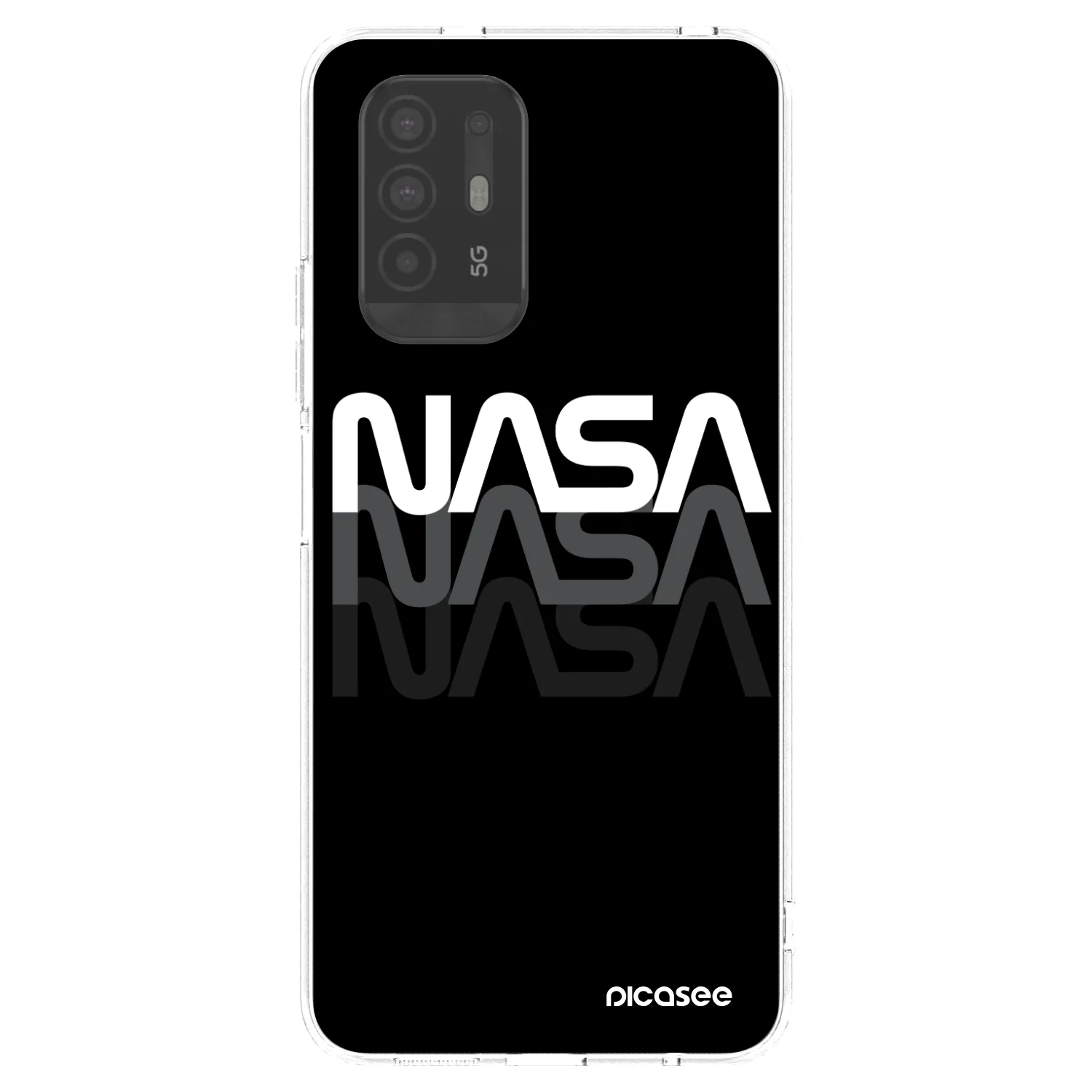 Picasee OPPO A94 5G Hülle - Transparentes Silikon - NASA Triple