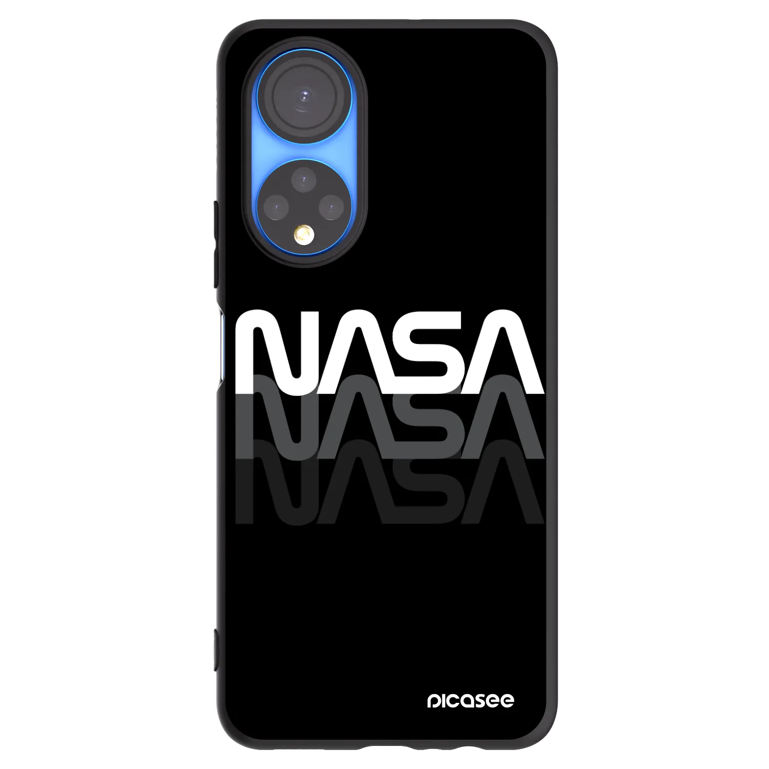 Picasee Honor X7 Hülle - Schwarzes Silikon - NASA Triple
