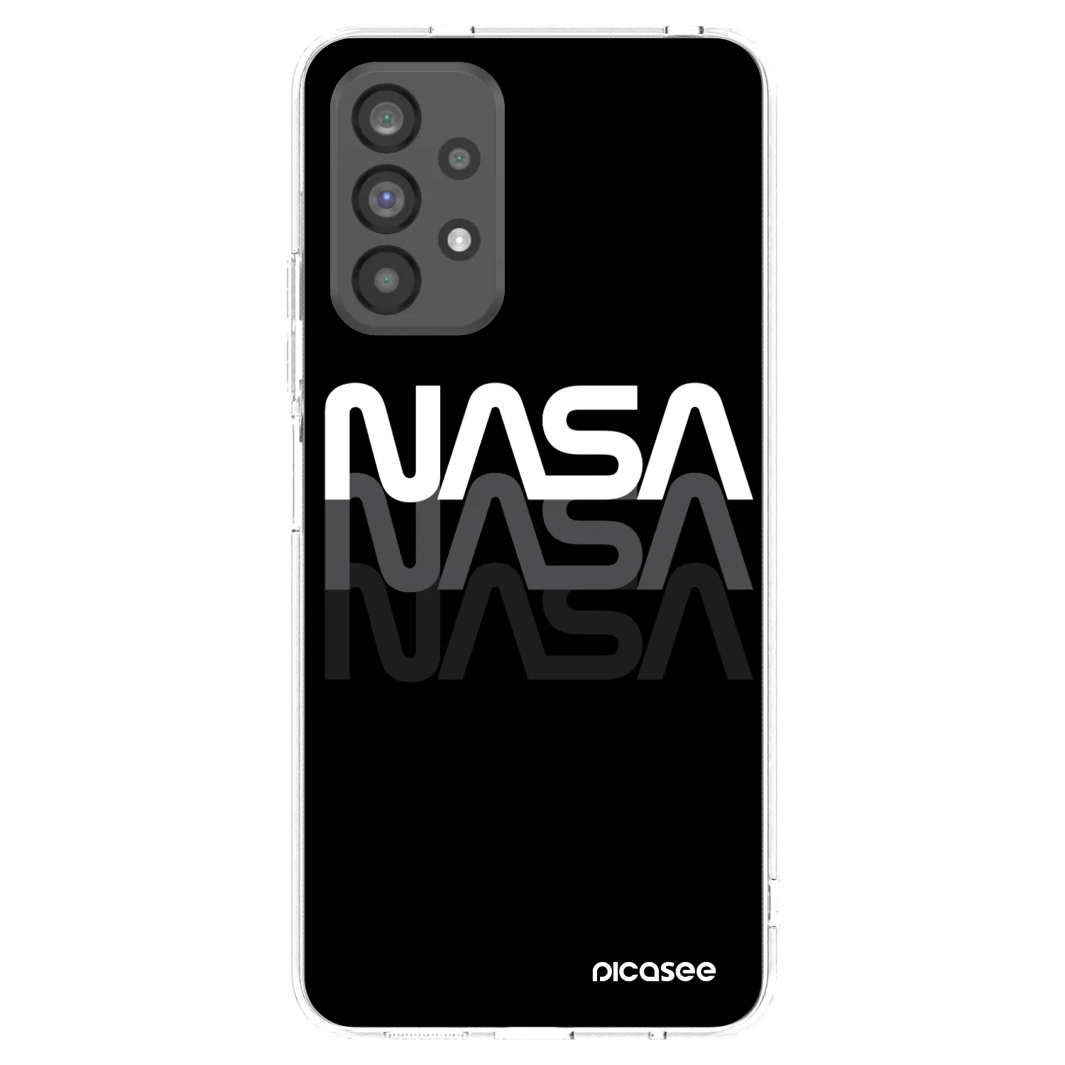 Picasee Samsung Galaxy A73 5G Hülle - Transparentes Silikon - NASA Triple