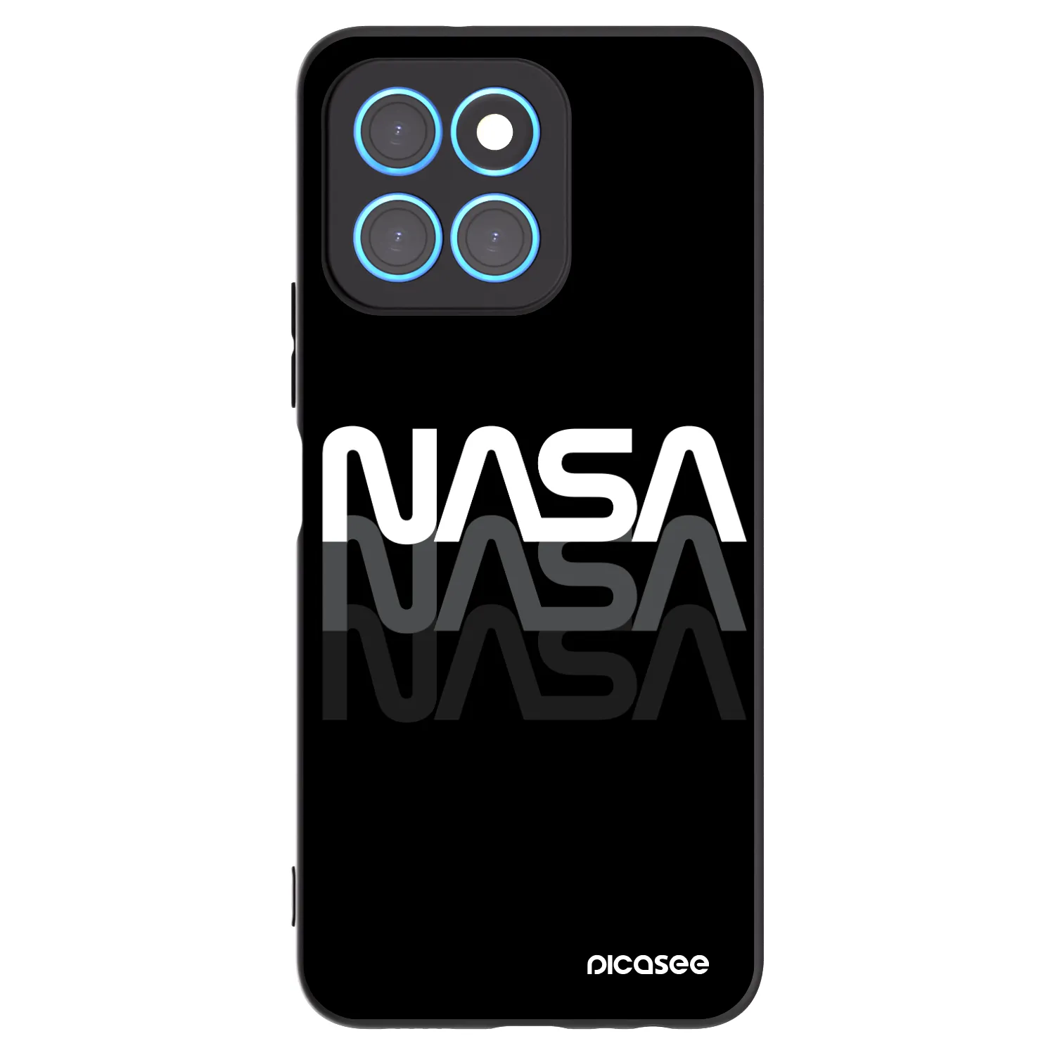 Picasee Honor X6 Hülle - Schwarzes Silikon - NASA Triple