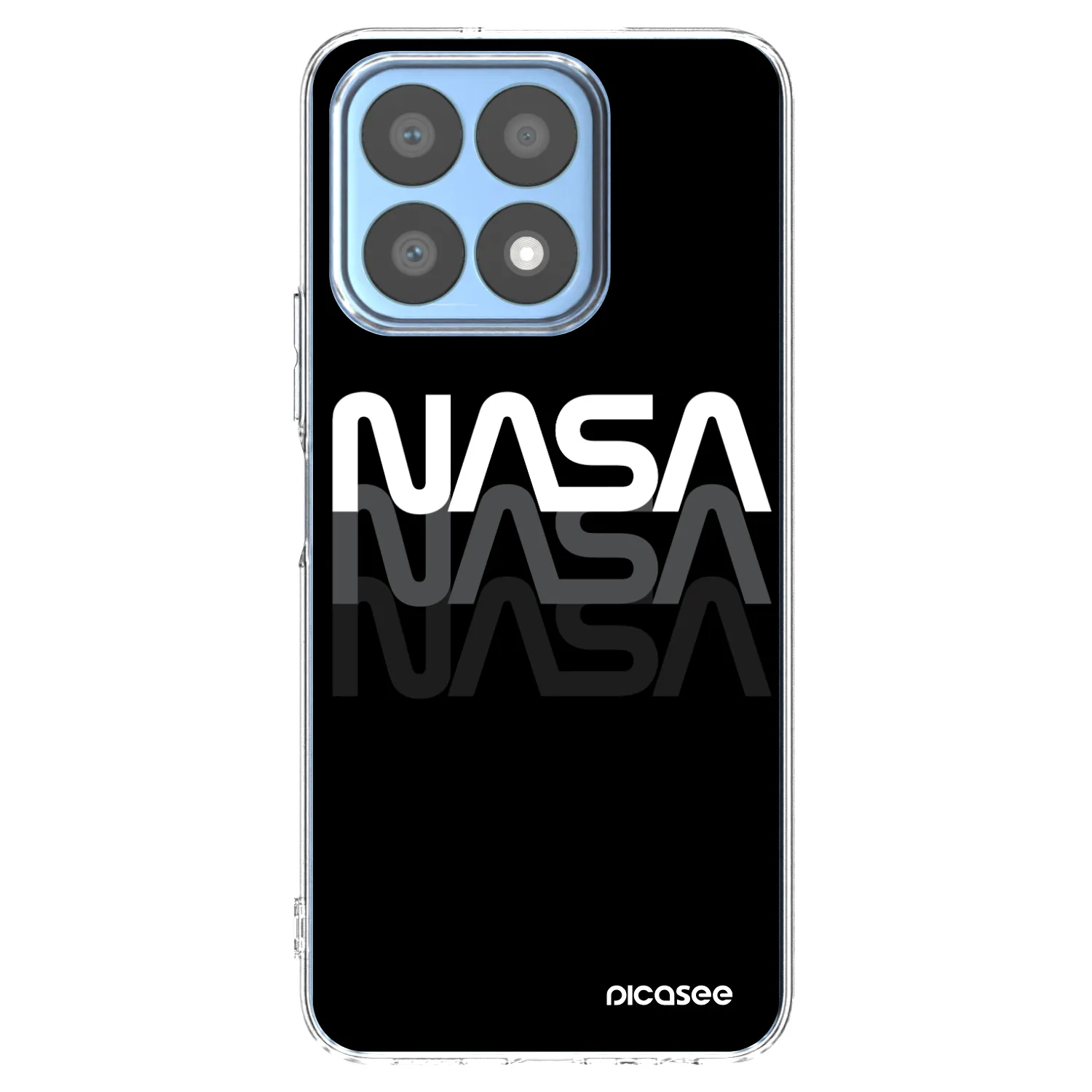 Picasee Honor X8a Hülle - Transparentes Silikon - NASA Triple