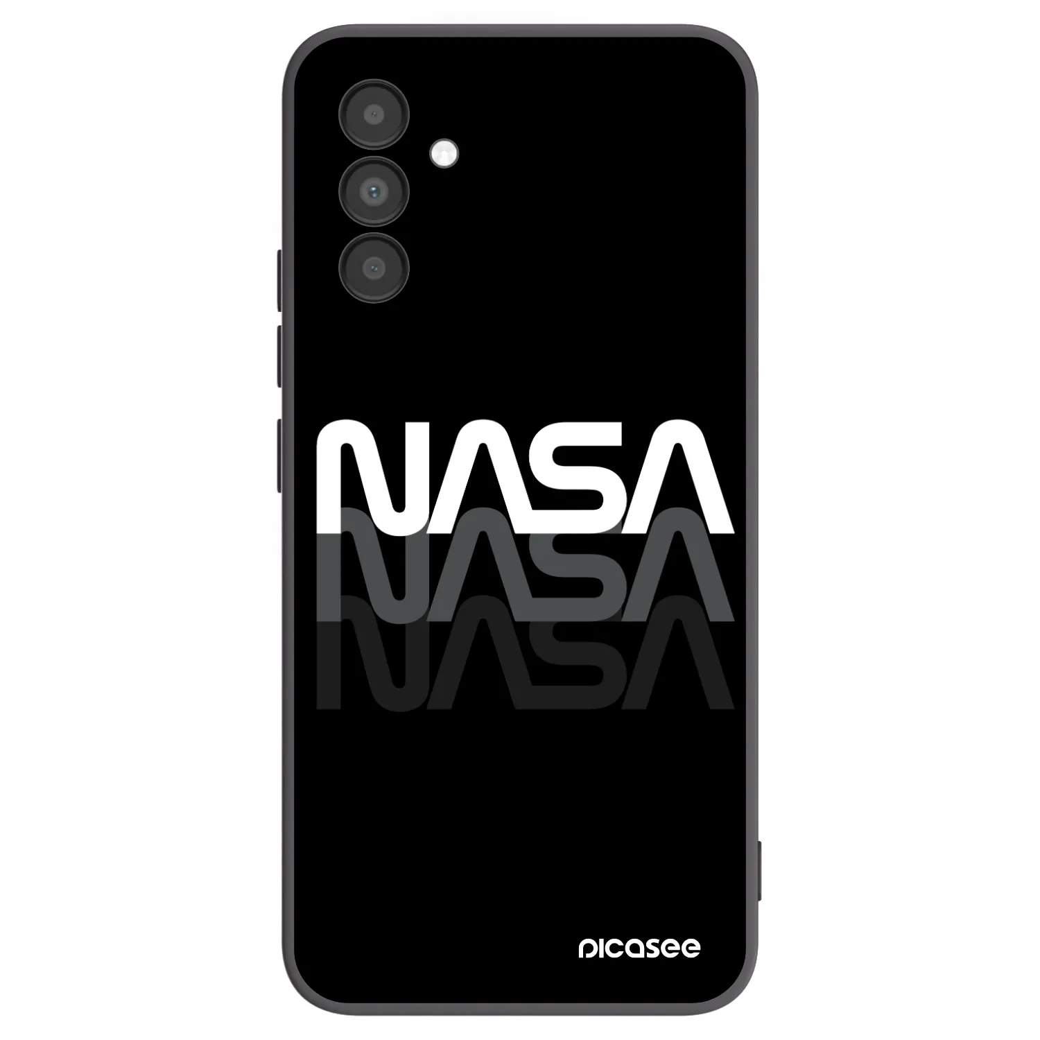 Picasee Samsung Galaxy A04s A047F Hülle - Schwarzes Silikon - NASA Triple