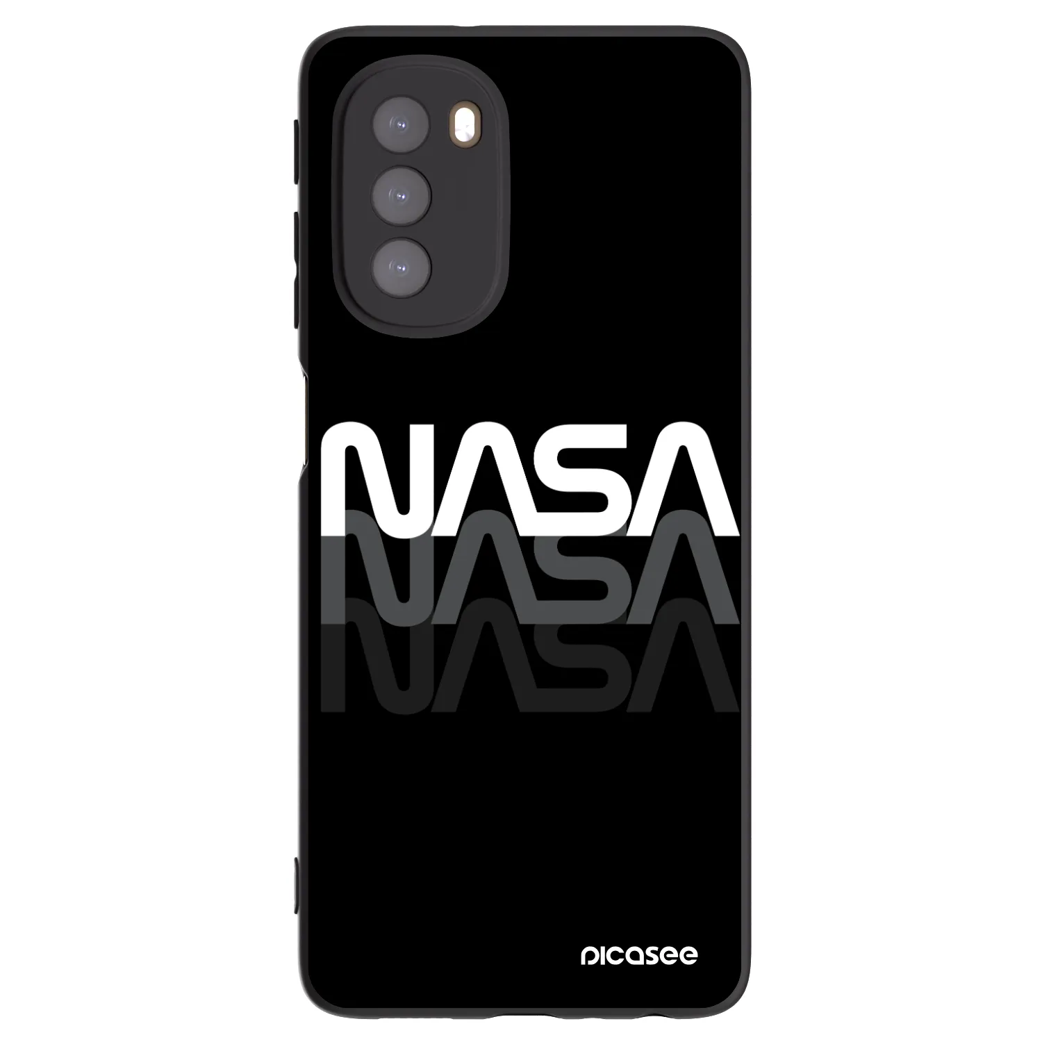Picasee Motorola Moto G51 Hülle - Schwarzes Silikon - NASA Triple