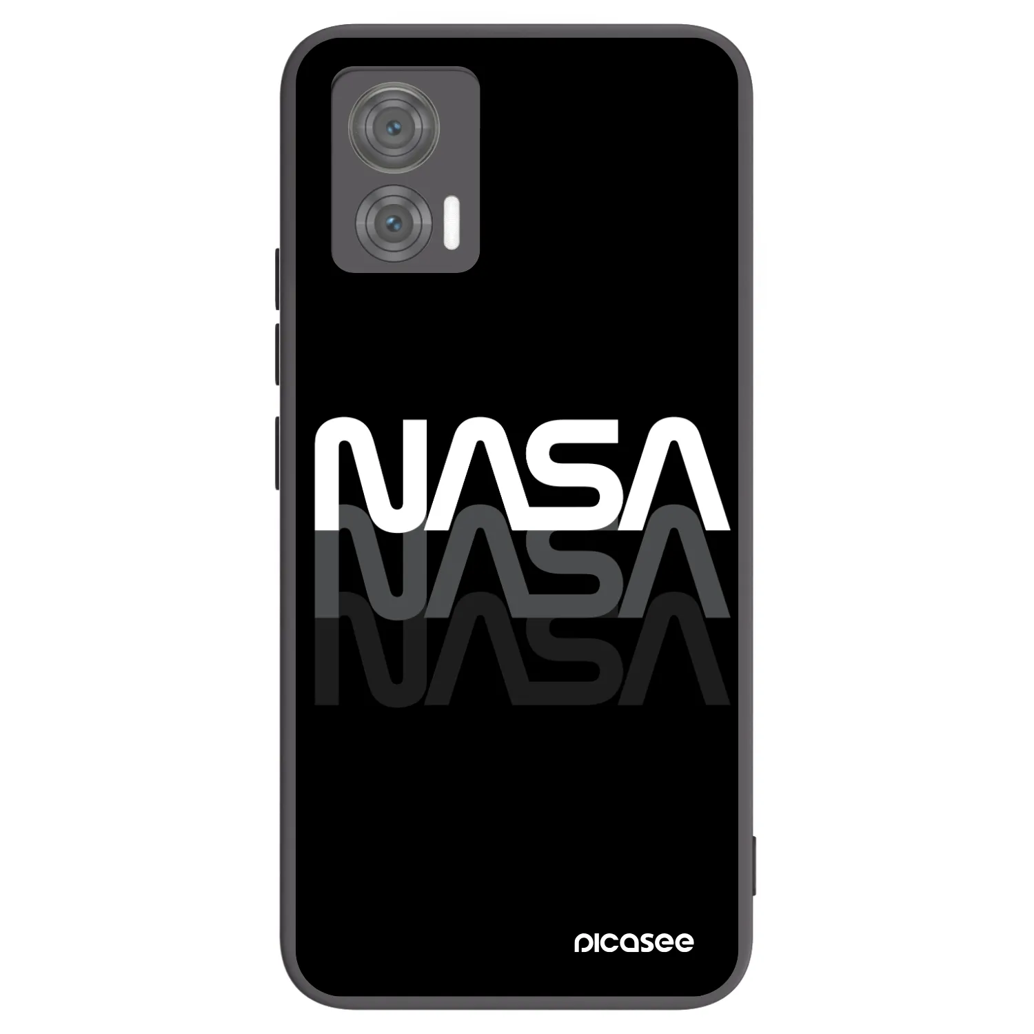 Picasee Motorola Edge 30 Neo Hülle - Schwarzes Silikon - NASA Triple