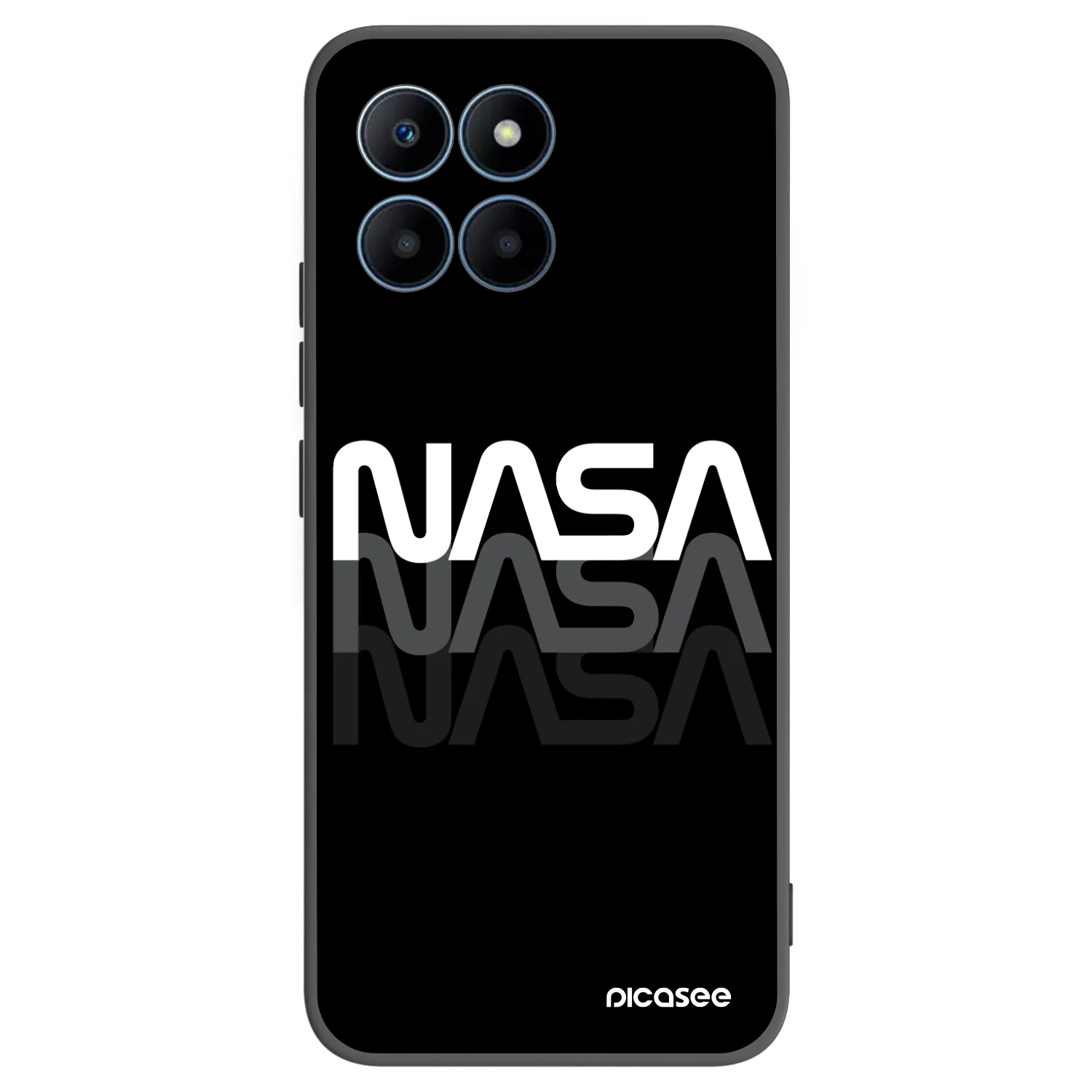 Picasee Honor 70 Lite Hülle - Schwarzes Silikon - NASA Triple