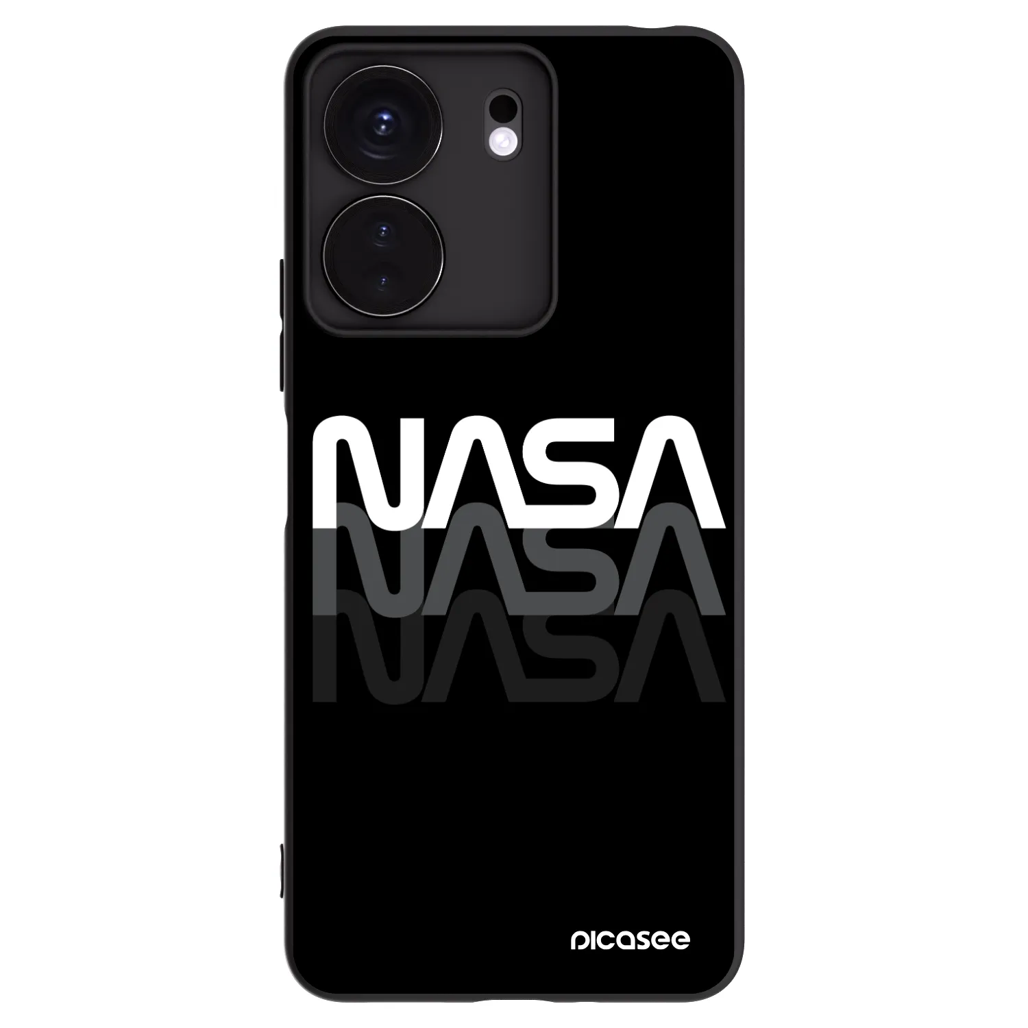 Picasee Xiaomi Redmi 13C 4G Hülle - Schwarzes Silikon - NASA Triple