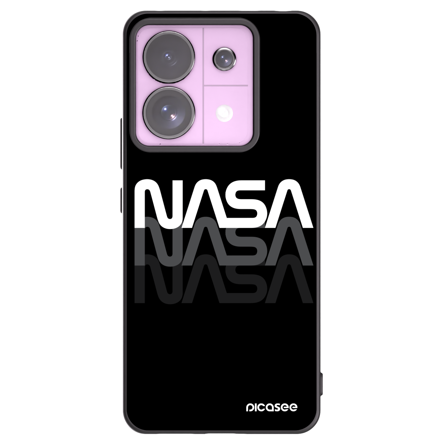 Picasee Xiaomi Redmi Note 13 Pro 5G Hülle - Schwarzes Silikon - NASA Triple