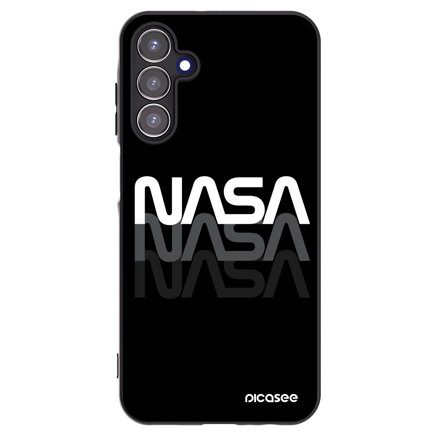 Picasee Samsung Galaxy A15 A156B 5G Hülle - Schwarzes Silikon - NASA Triple