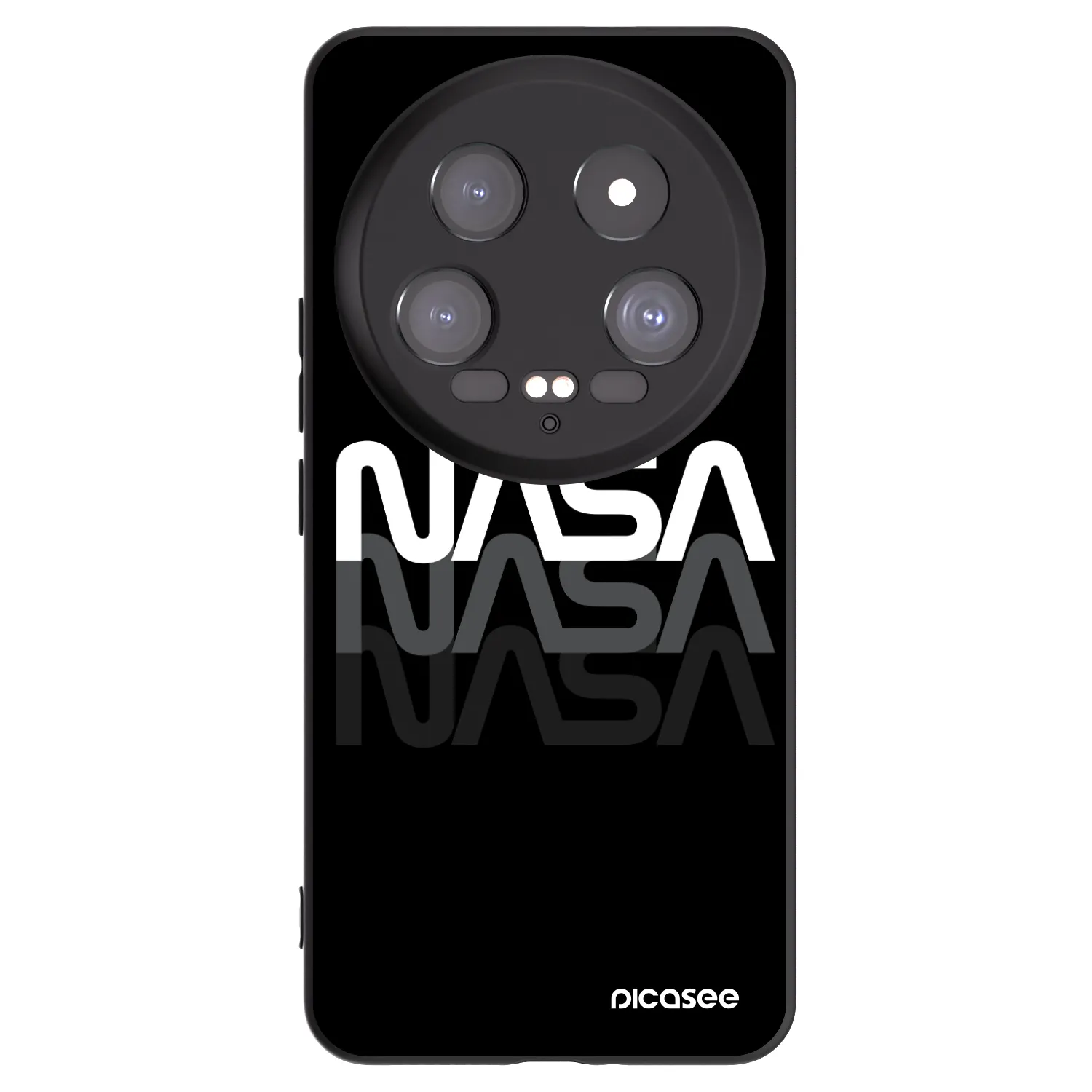 Picasee Xiaomi 14 Ultra Hülle - Schwarzes Silikon - NASA Triple