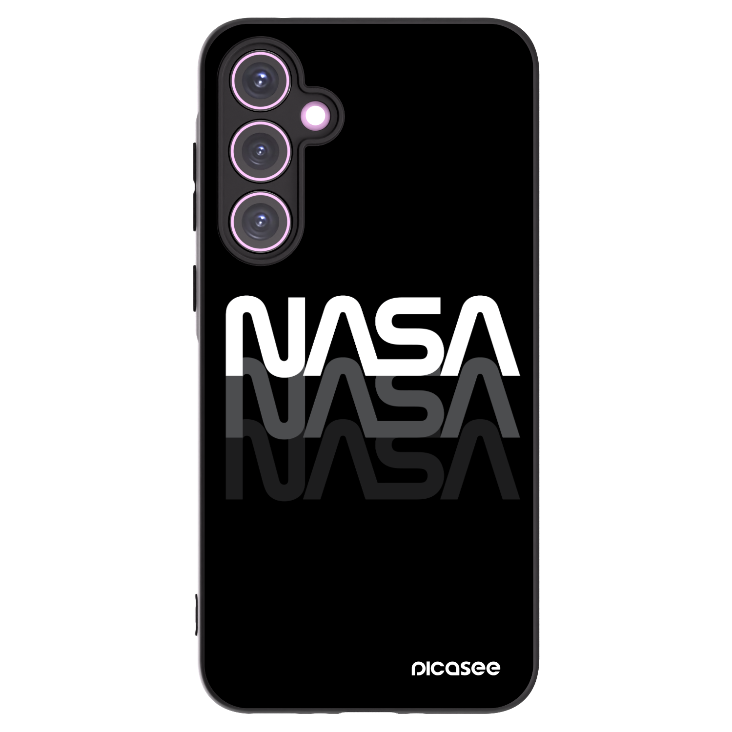Picasee Samsung Galaxy A35 5G A356B Hülle - Schwarzes Silikon - NASA Triple