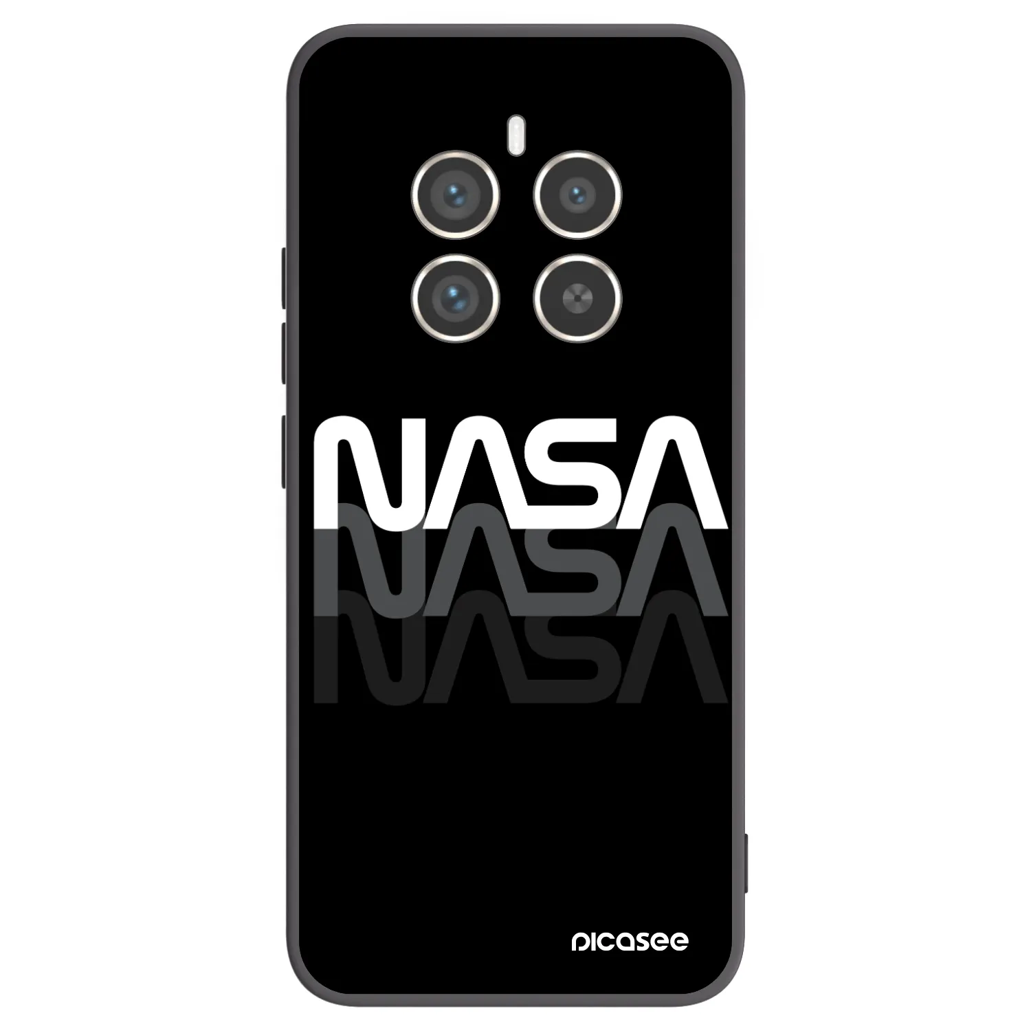 Picasee Realme 12 Pro 5G Hülle - Schwarzes Silikon - NASA Triple