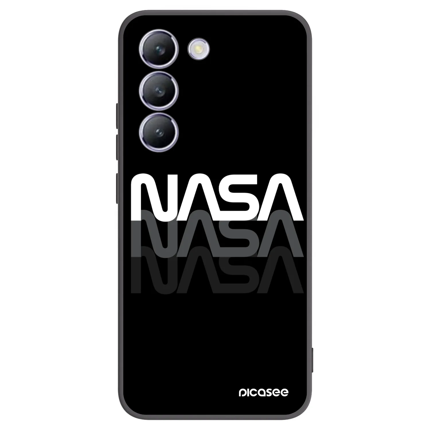 Picasee Vivo V40 SE 5G Hülle - Schwarzes Silikon - NASA Triple