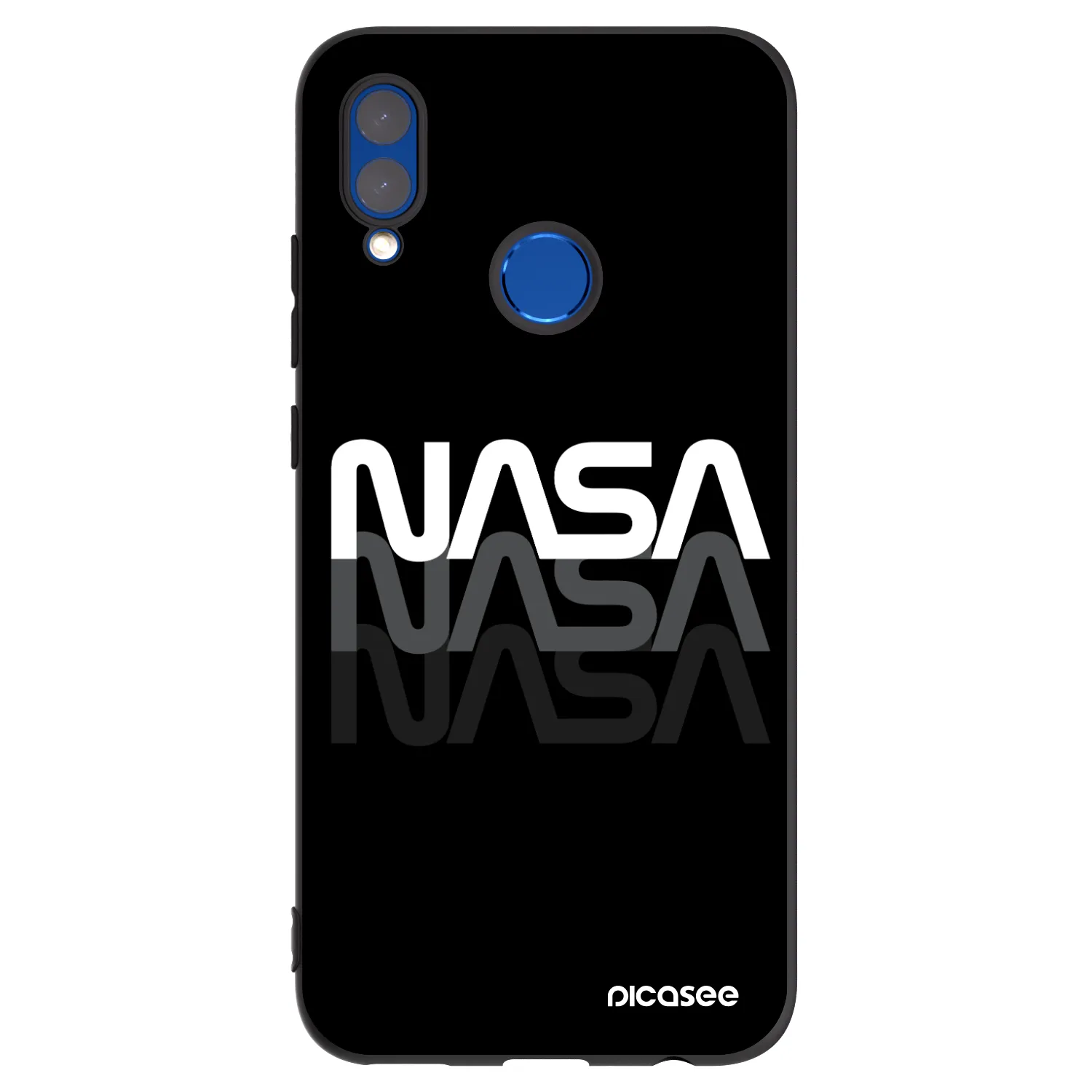 Picasee Huawei P Smart 2019 Hülle - Schwarzes Silikon - NASA Triple