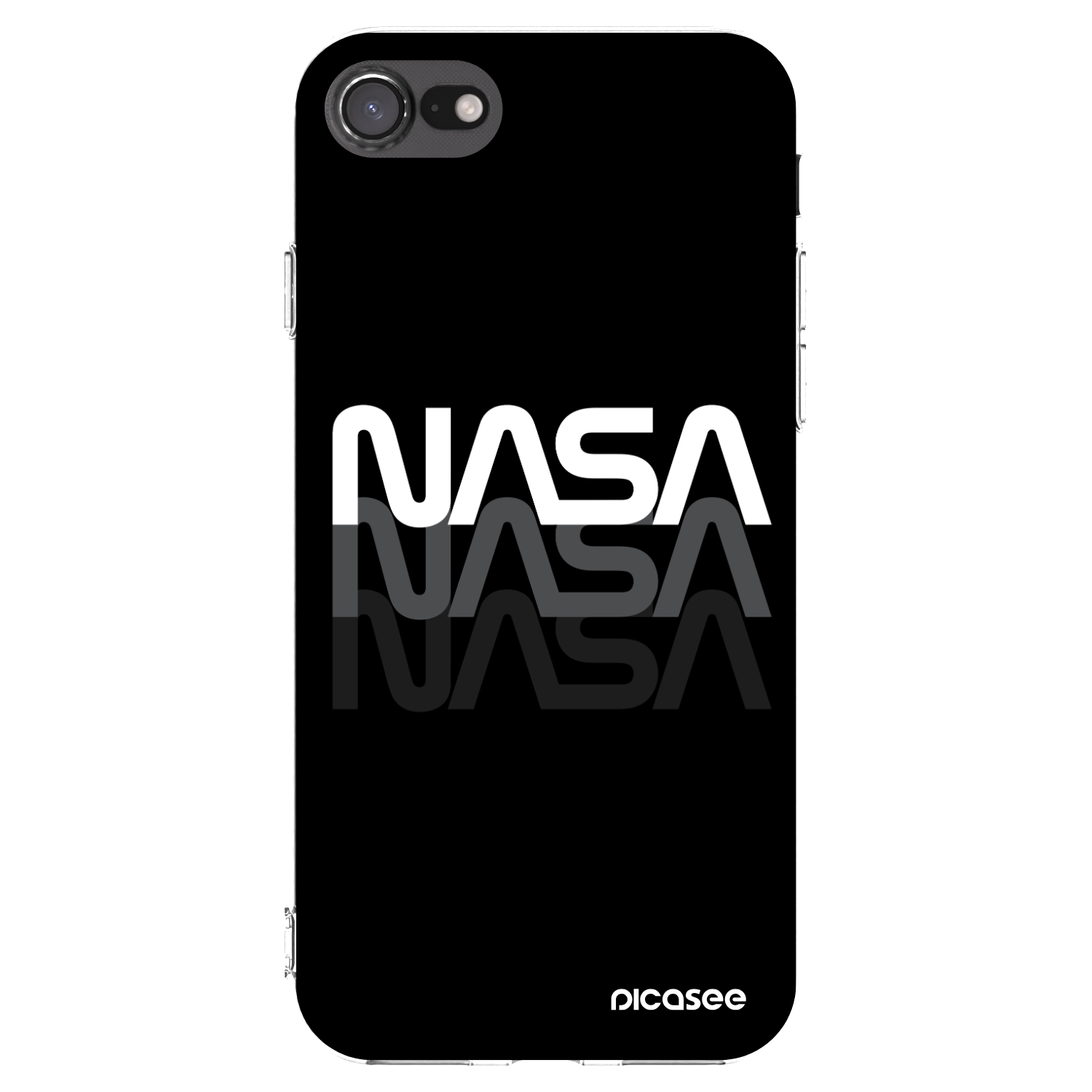 Picasee Apple iPhone 7 Hülle - Transparentes Silikon - NASA Triple