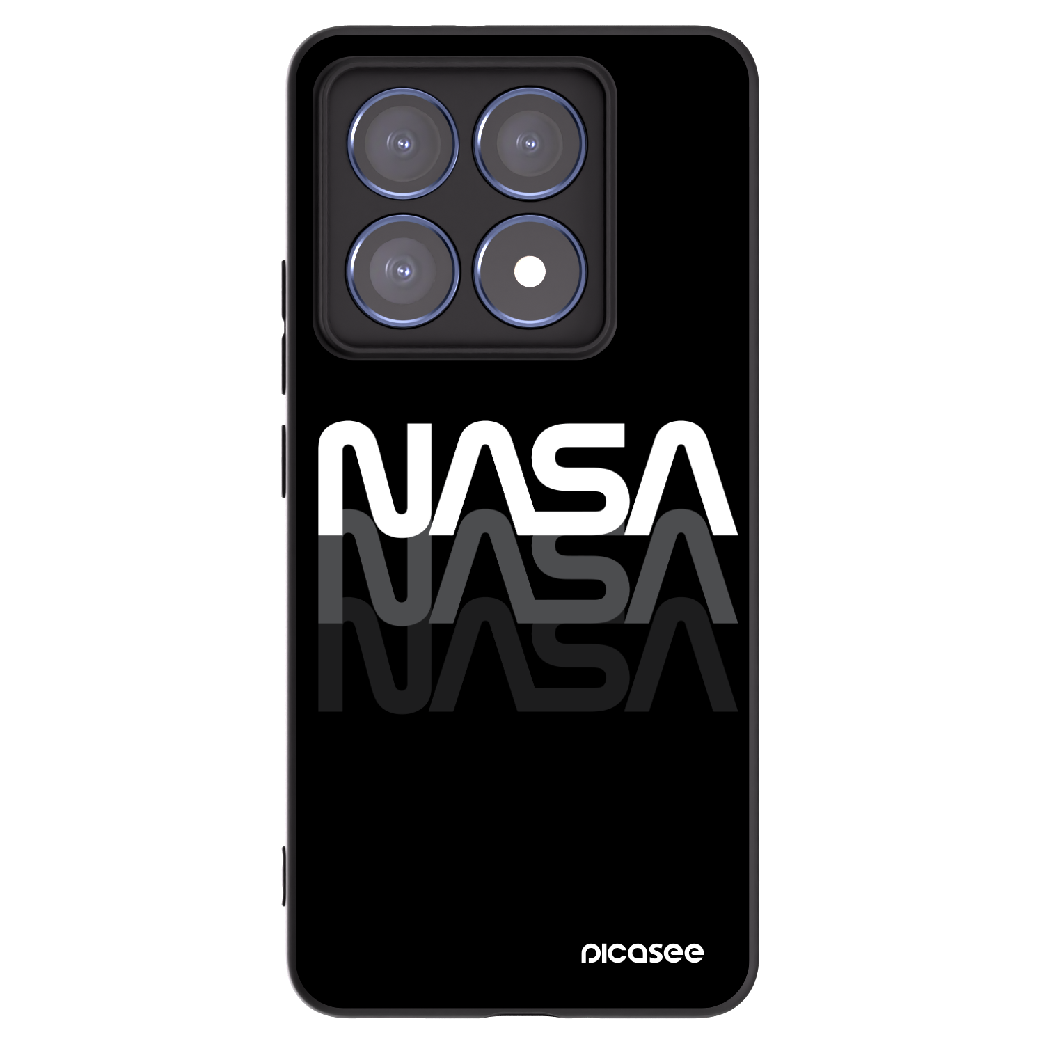 Picasee Xiaomi 14T Pro Hülle - Schwarzes Silikon - NASA Triple