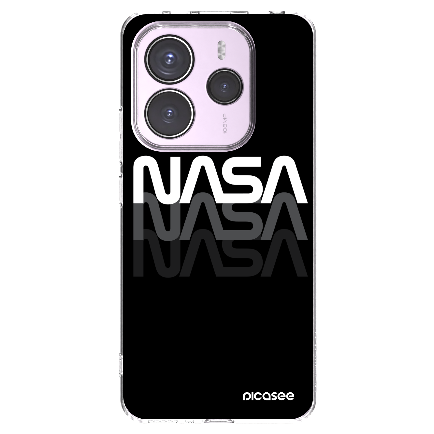 Picasee Xiaomi Redmi Note 14 5G Hülle - Transparentes Silikon - NASA Triple