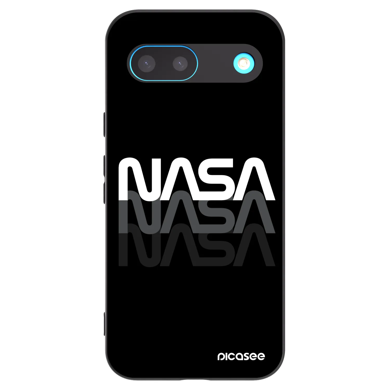 Picasee Google Pixel 8 Hülle - Schwarzes Silikon - NASA Triple