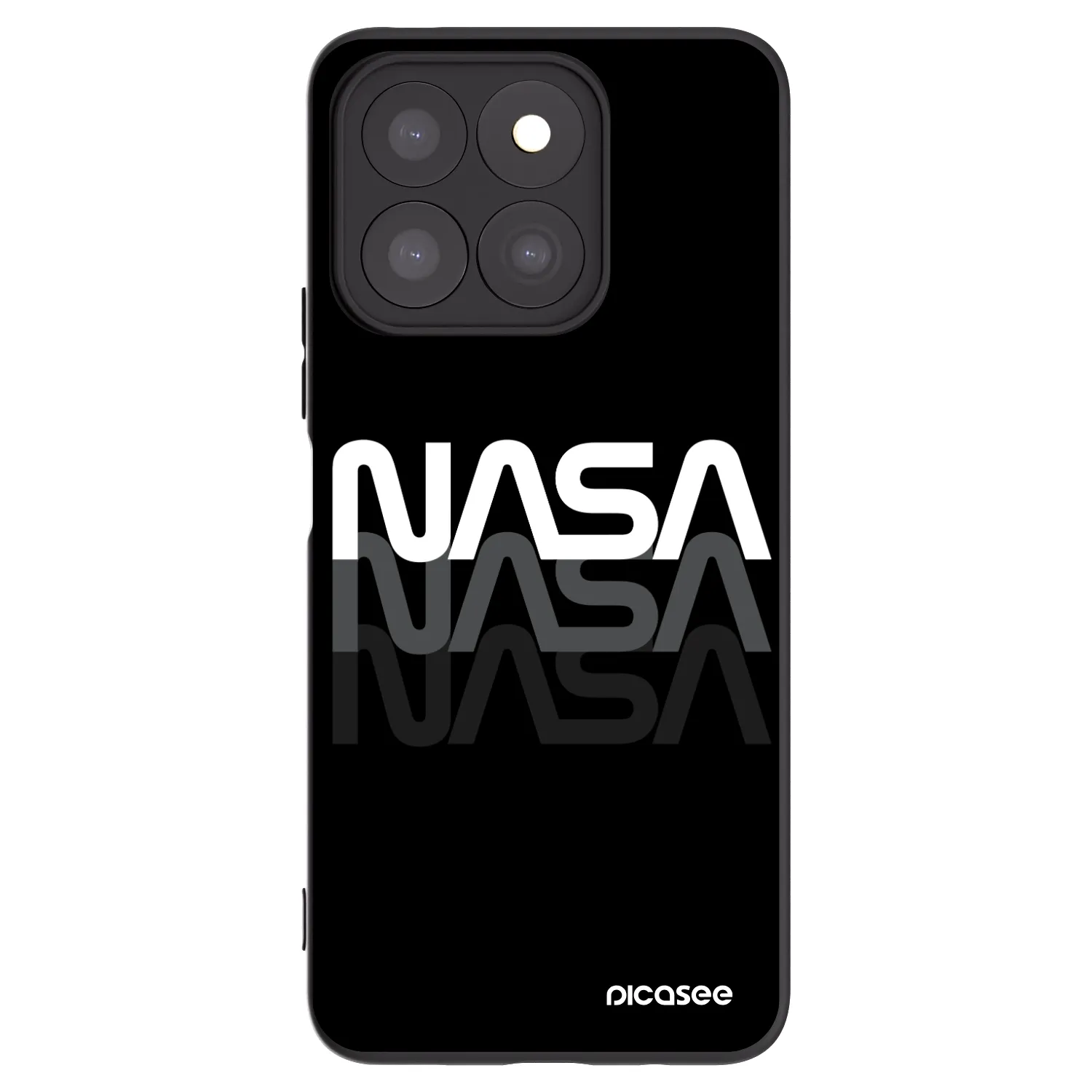 Picasee Honor X8c Hülle - Schwarzes Silikon - NASA Triple