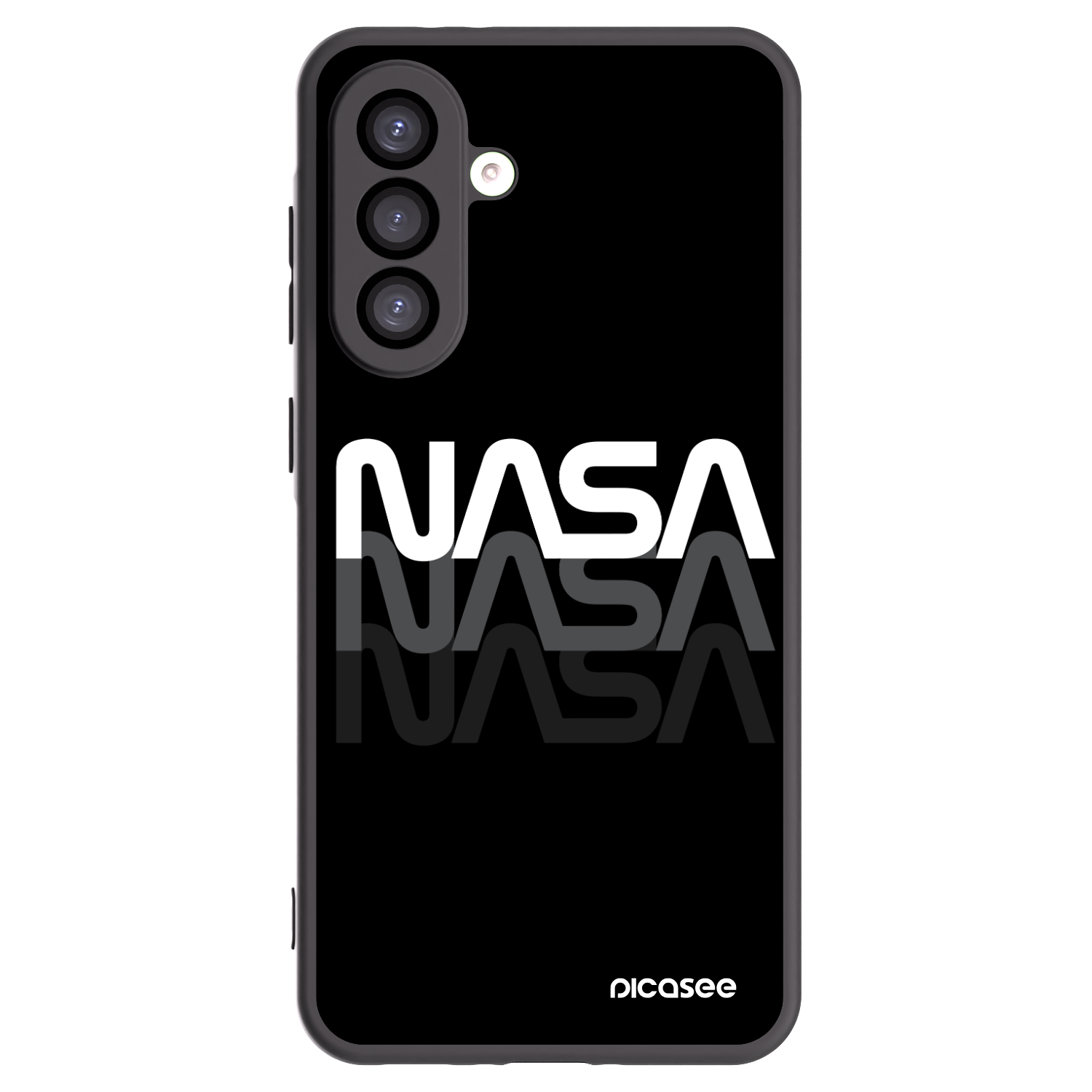 Picasee Samsung Galaxy A26 5G A266B Hülle - Schwarzes Silikon - NASA Triple