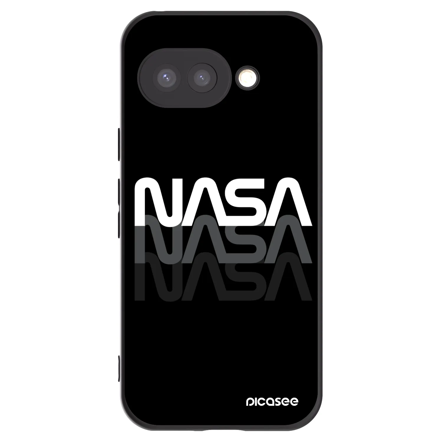 Picasee Google Pixel 9a Hülle - Schwarzes Silikon - NASA Triple
